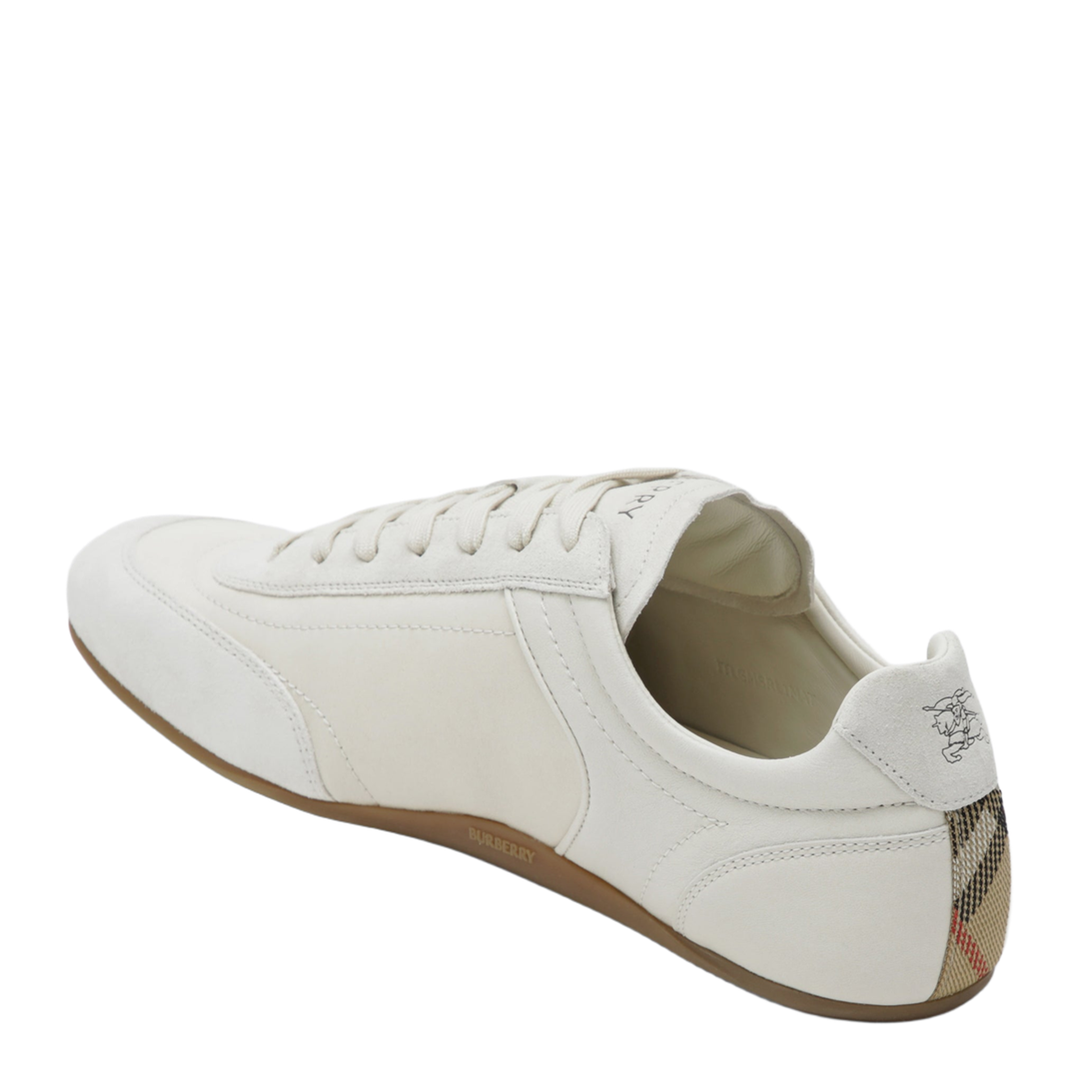 Beige Leather Knight Runner Trainers
