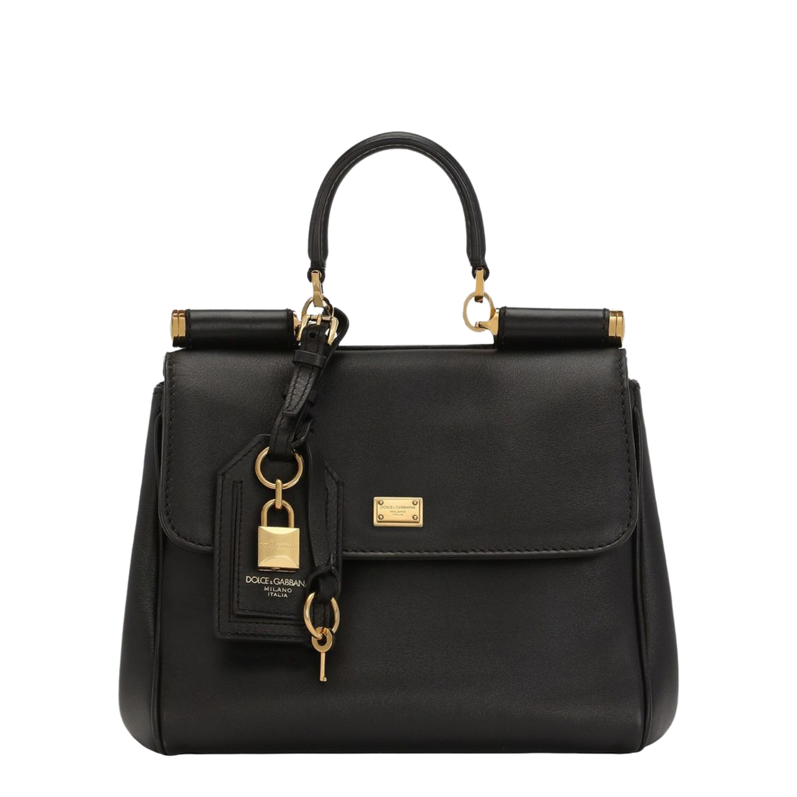 My Sicily handbag in plongé calfskin in Black
