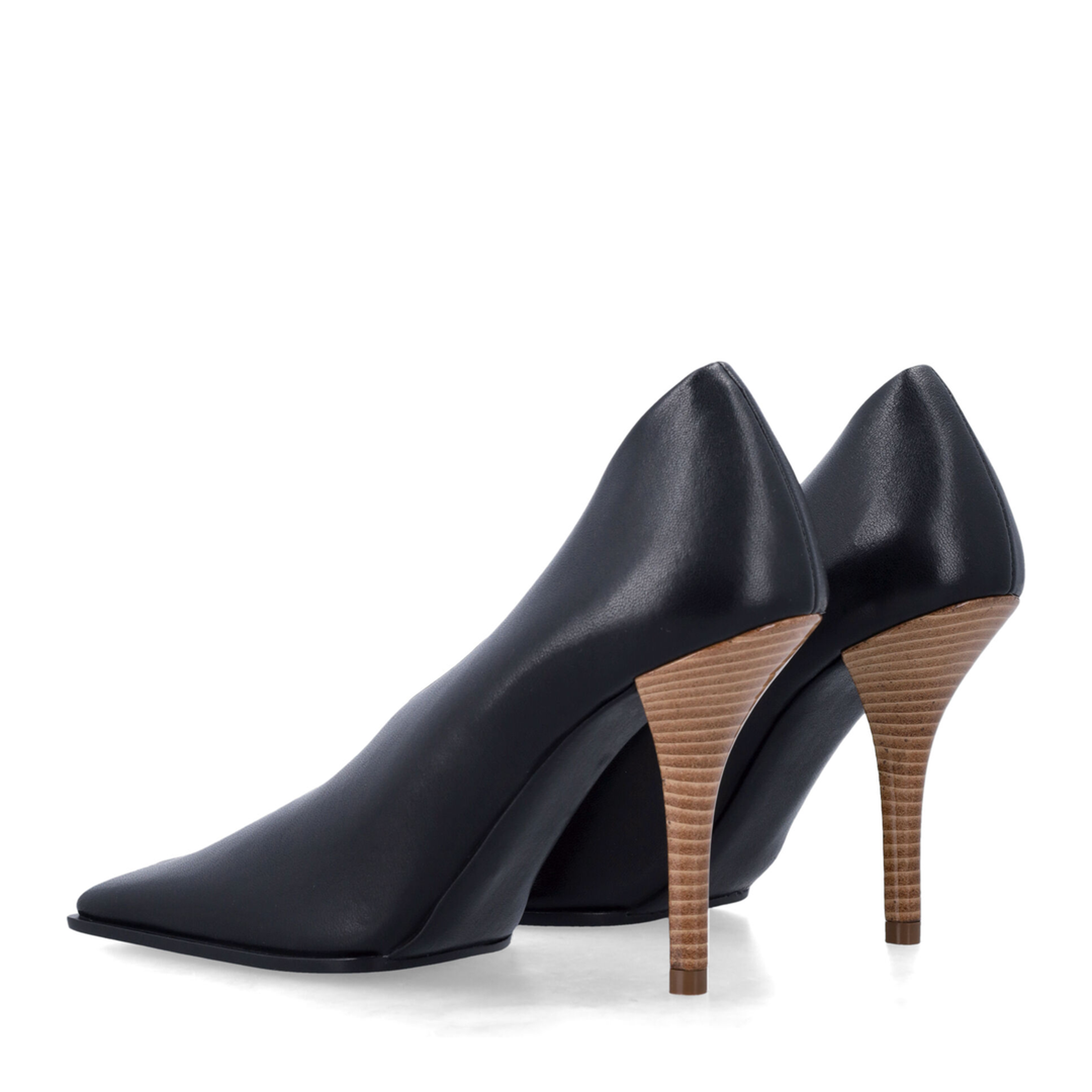 Soft Square Pumps in Leather