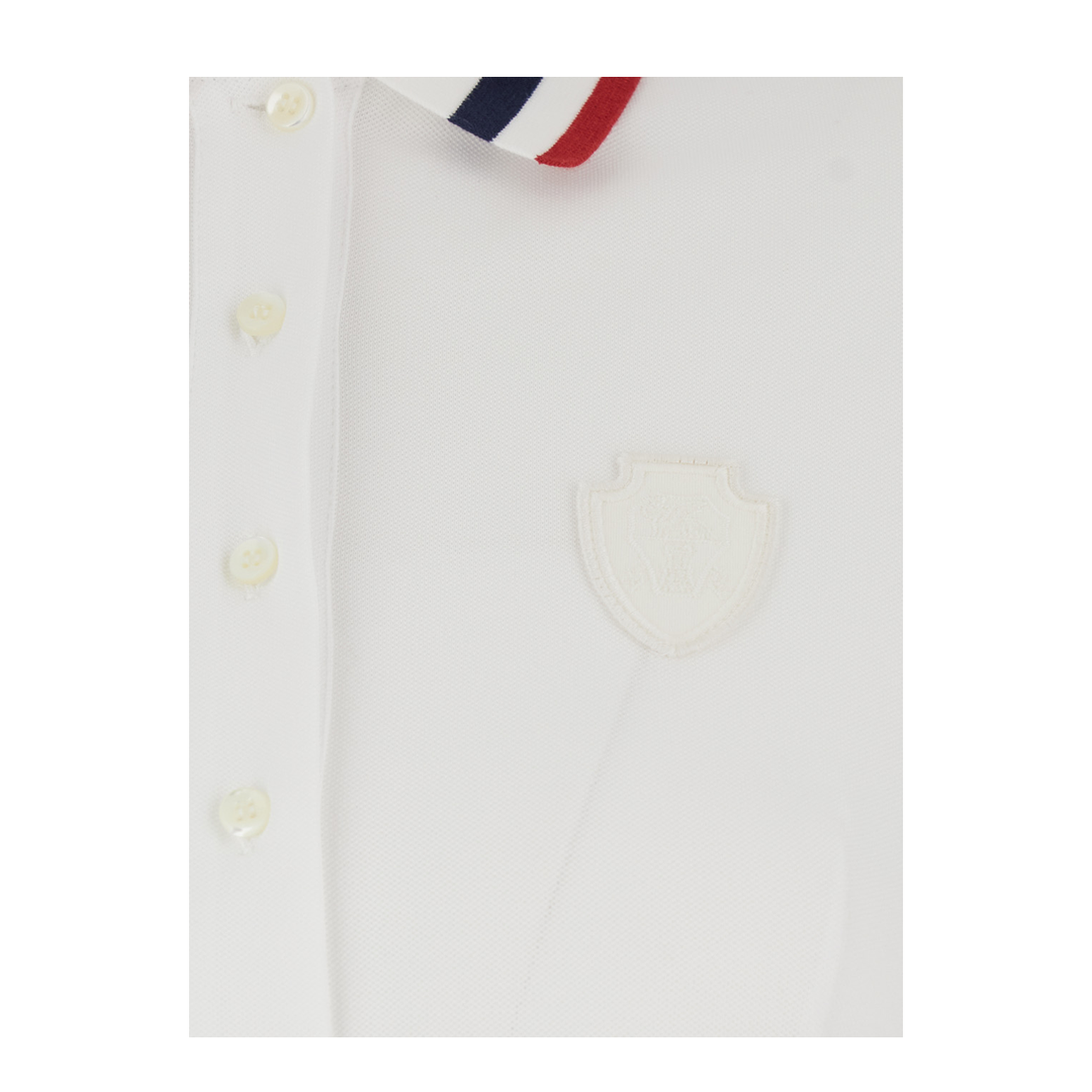 Striped Polo MIni Dress - White