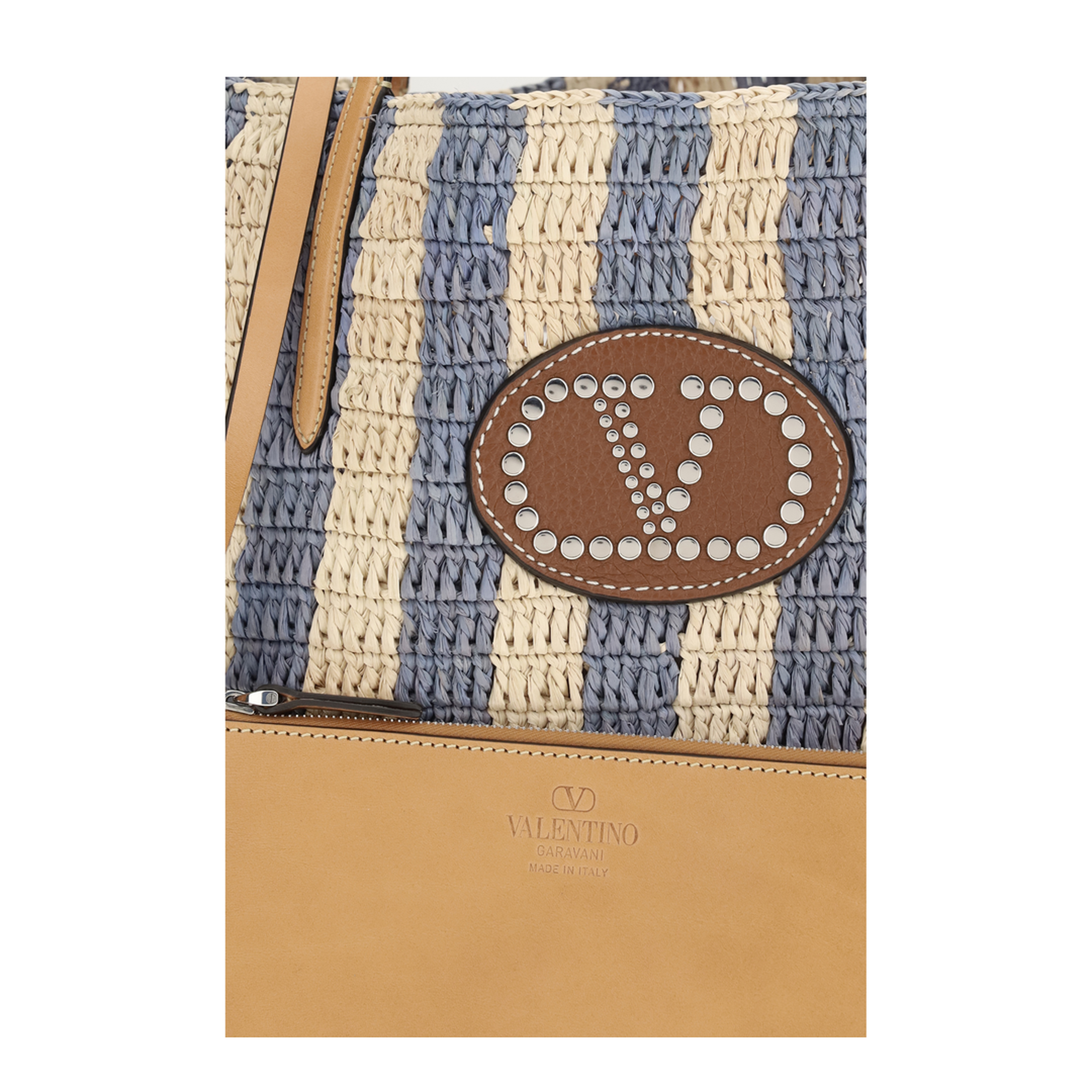 MAYFEYR - Valentino - Striped Raffia Bucket Bag - 8W2B0R37UHK