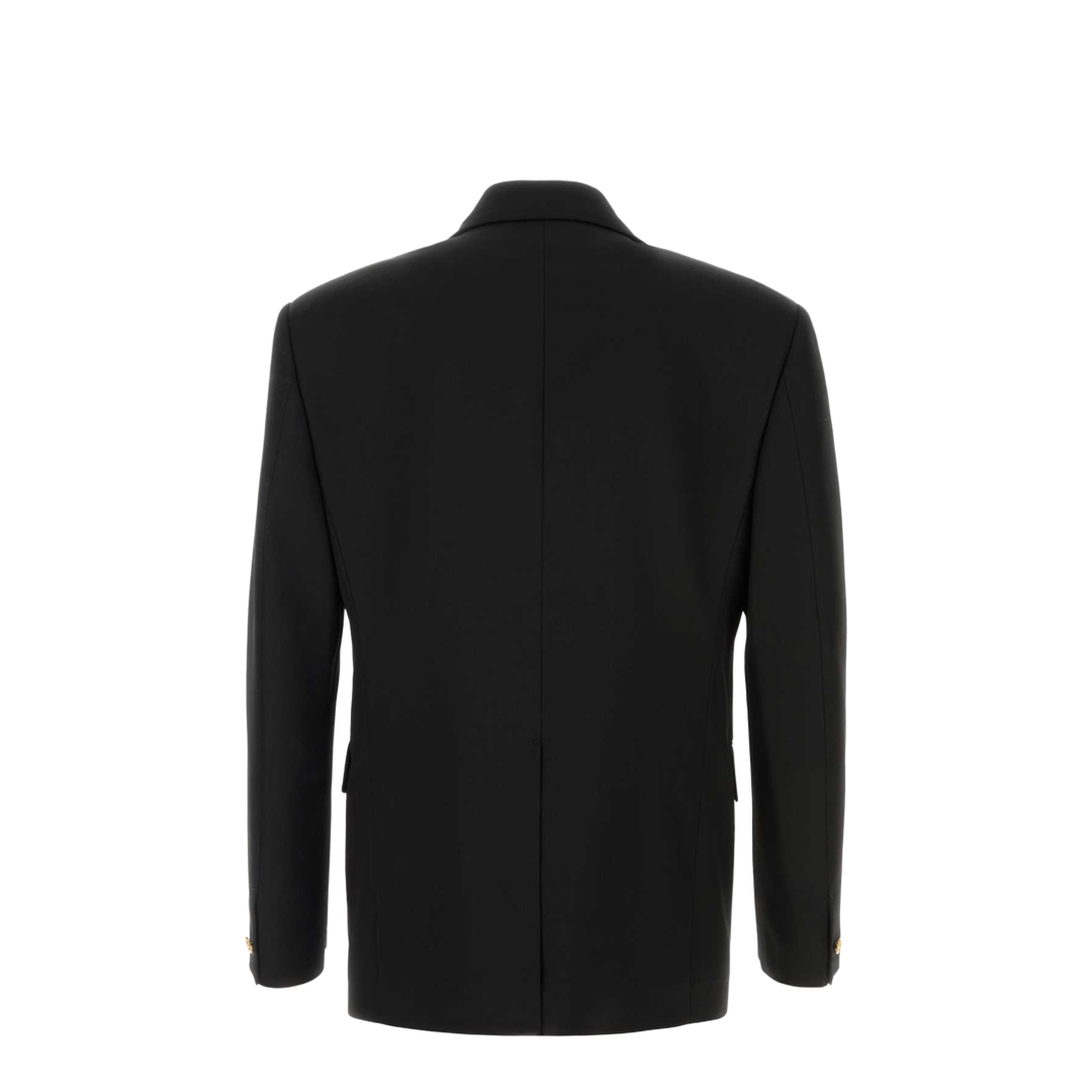 Double-Breasted Button Jacket Black