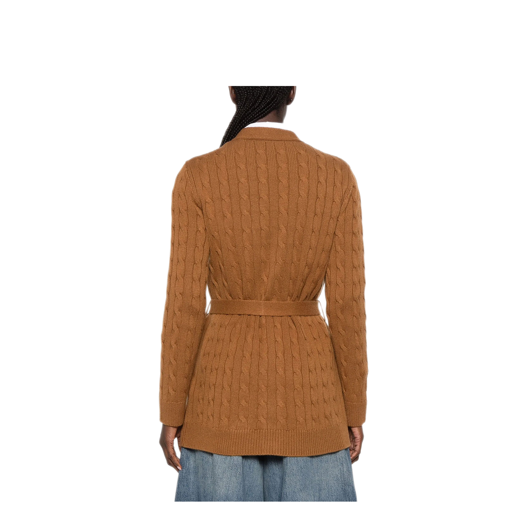 MAYFEYR - Valentino - Cable-Knit Belted Cashmere Cardigan - BKA16DAB910R