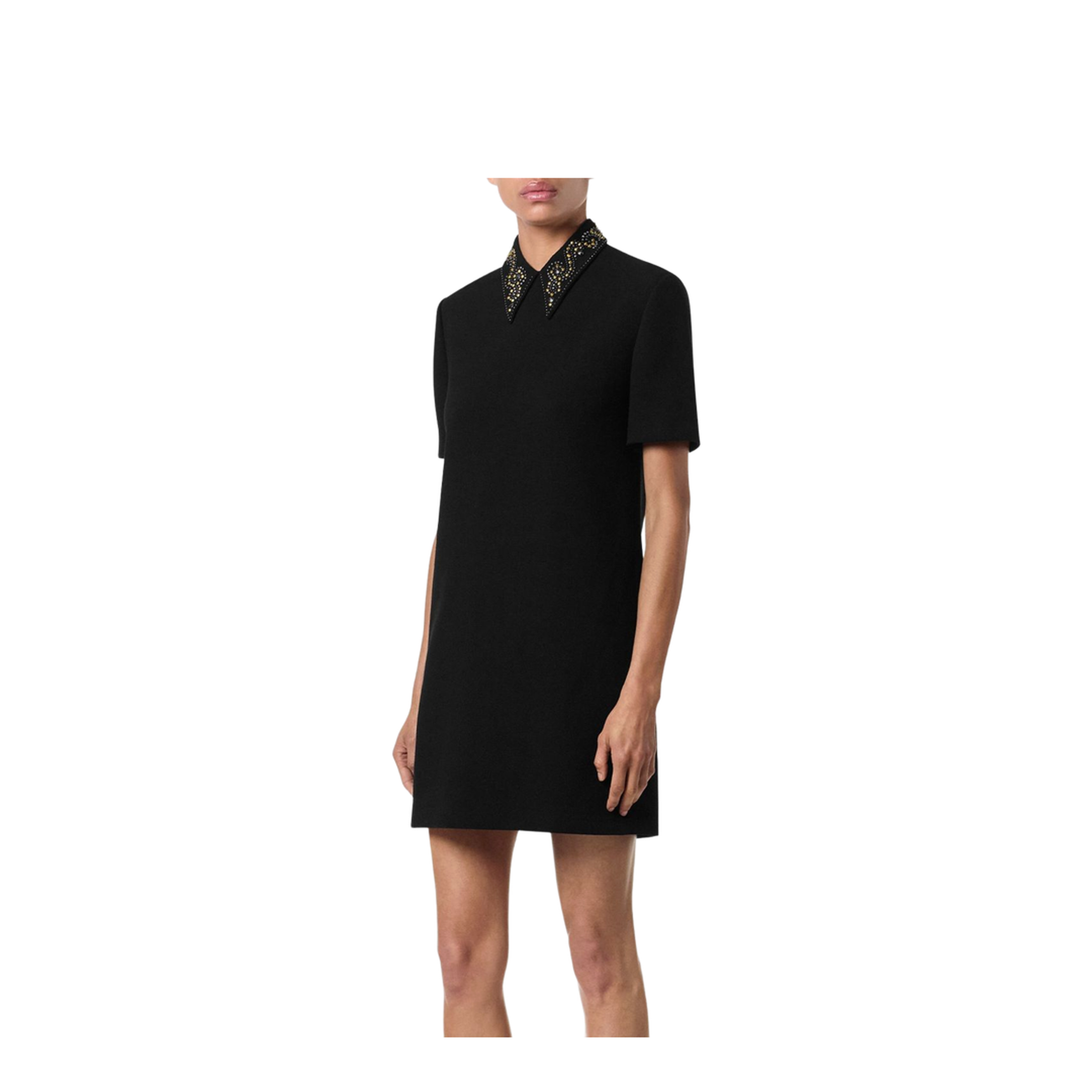 Studded Wool Crêpe Minidress