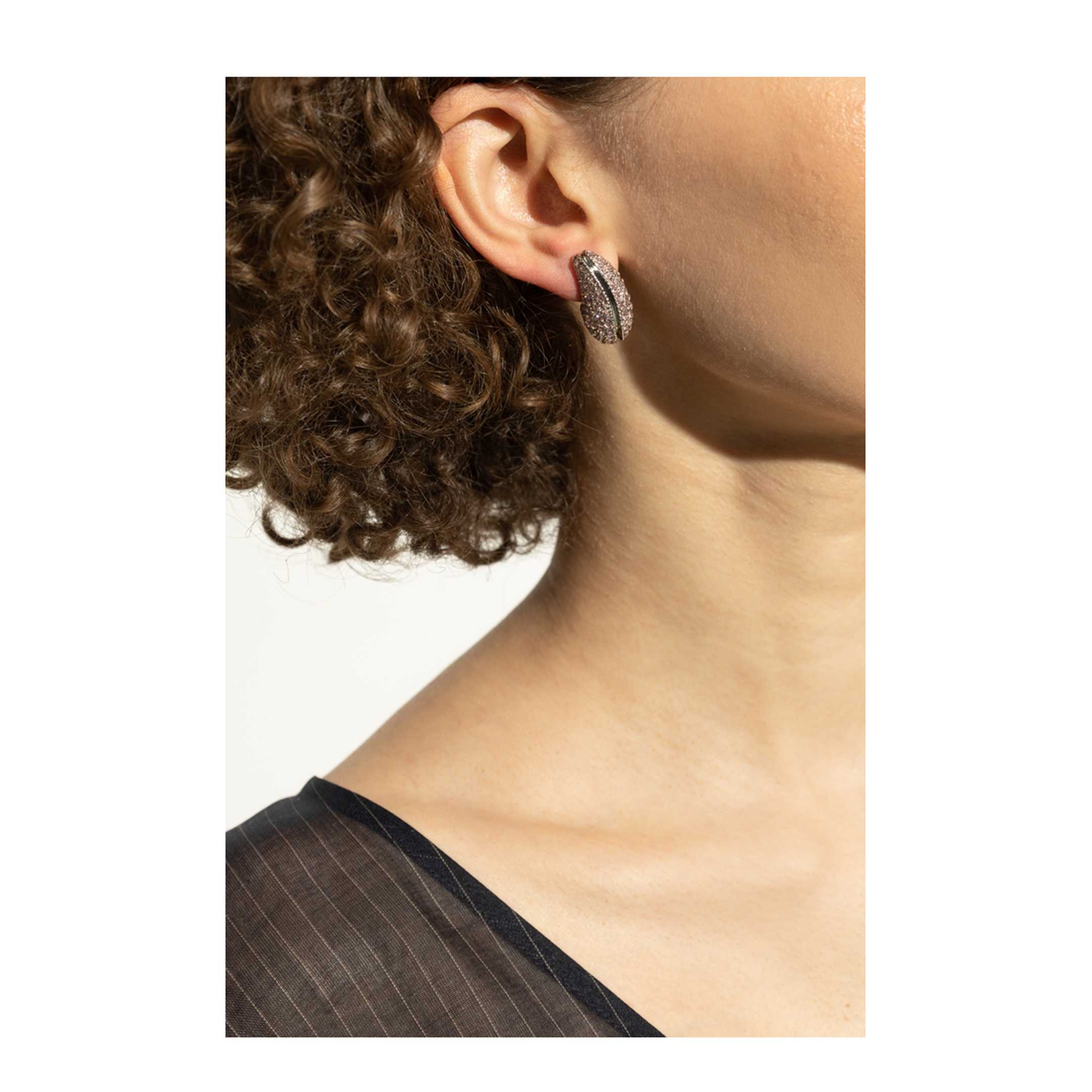 Earrings with Shimmering Crystals