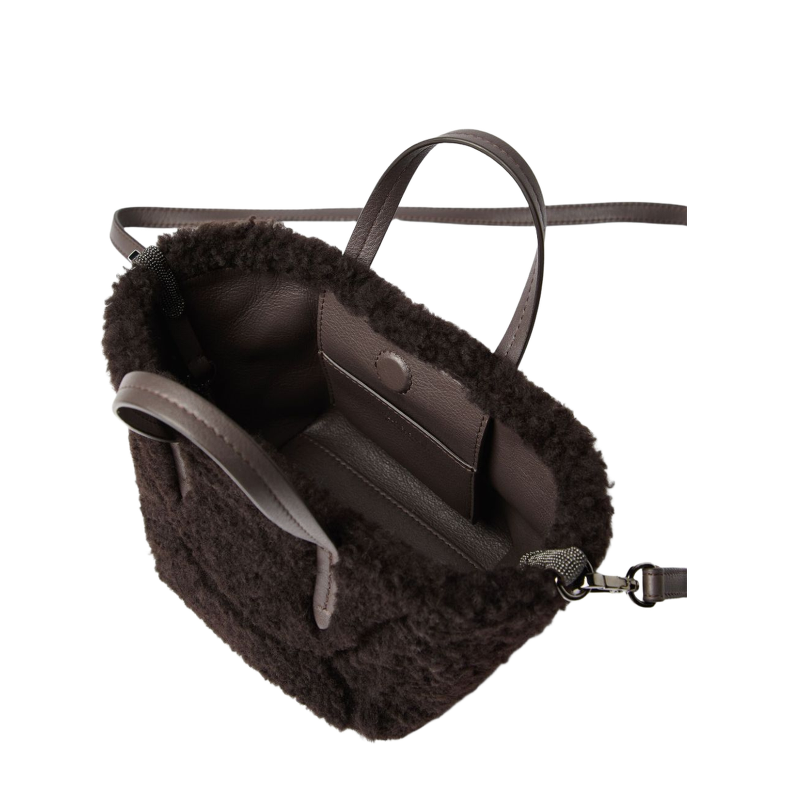 Brown Shearling Bag