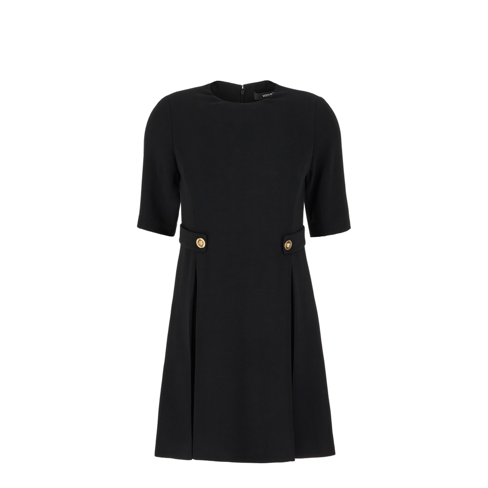 Black Viscose Mini Dress