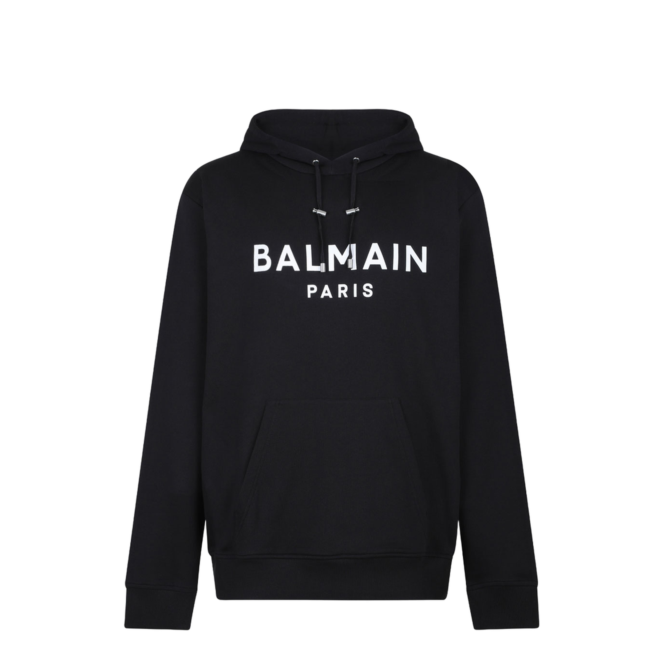 Printed Hoodie Cotton Black