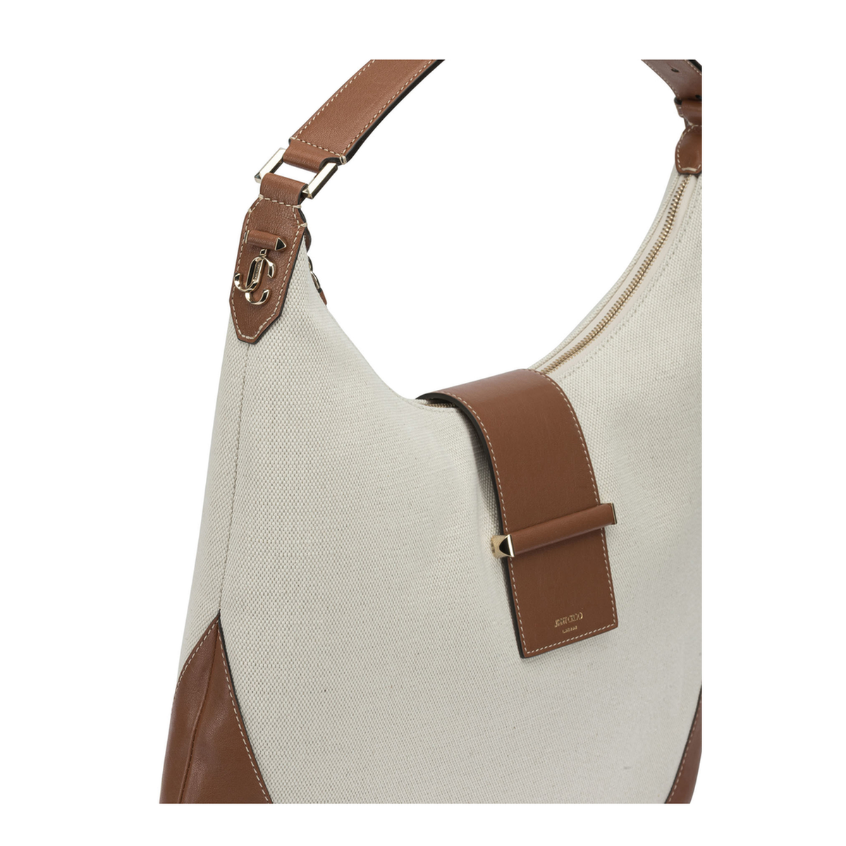 MAYFEYR - Jimmy Choo - Bar Hobo Large Shoulder Bag - BARHOBOMBVNNATURALTANSHINYGOLD