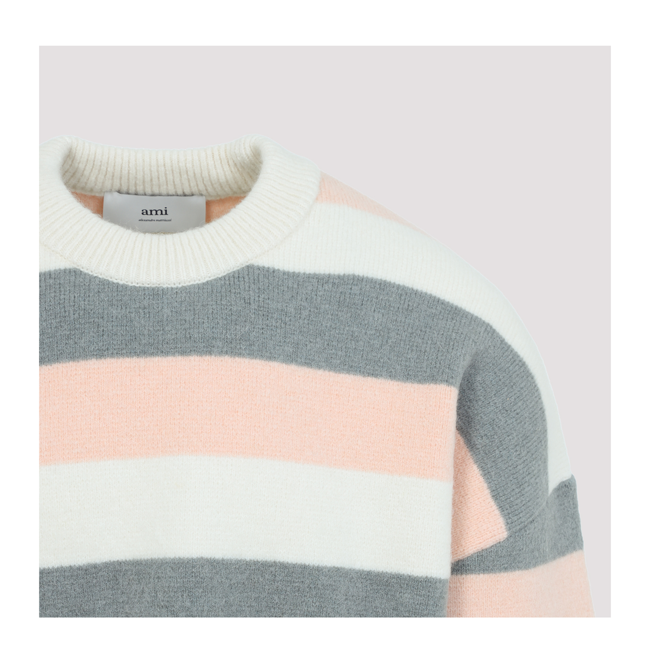MAYFEYR - Ami Paris - Striped Crewneck Sweater - UKS841KN01260544
