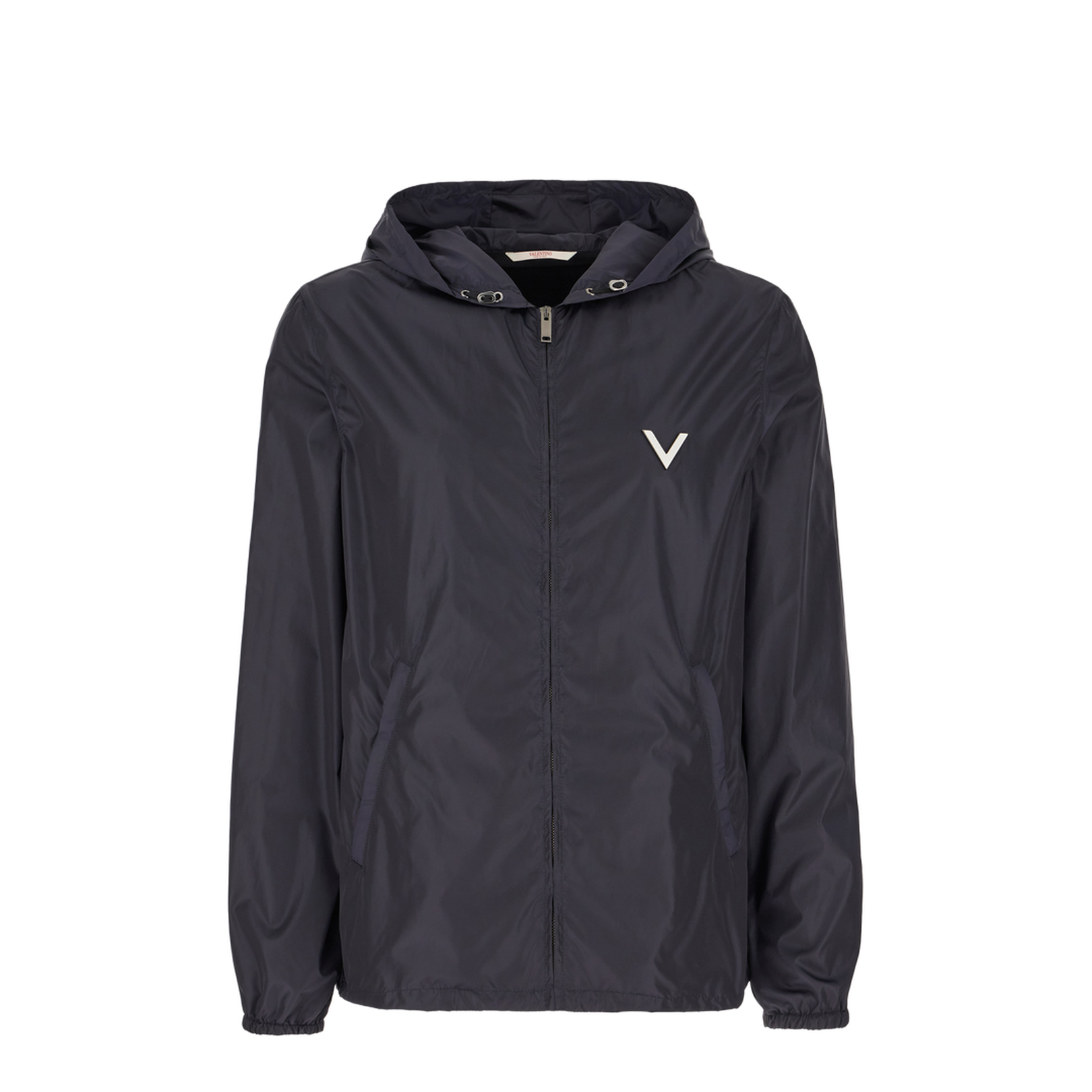 Navy Blue Nylon Windbreaker