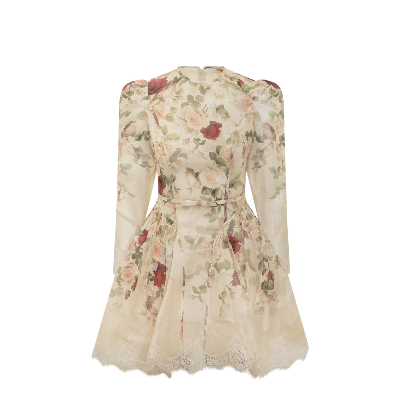 Short Floral Silk Dress