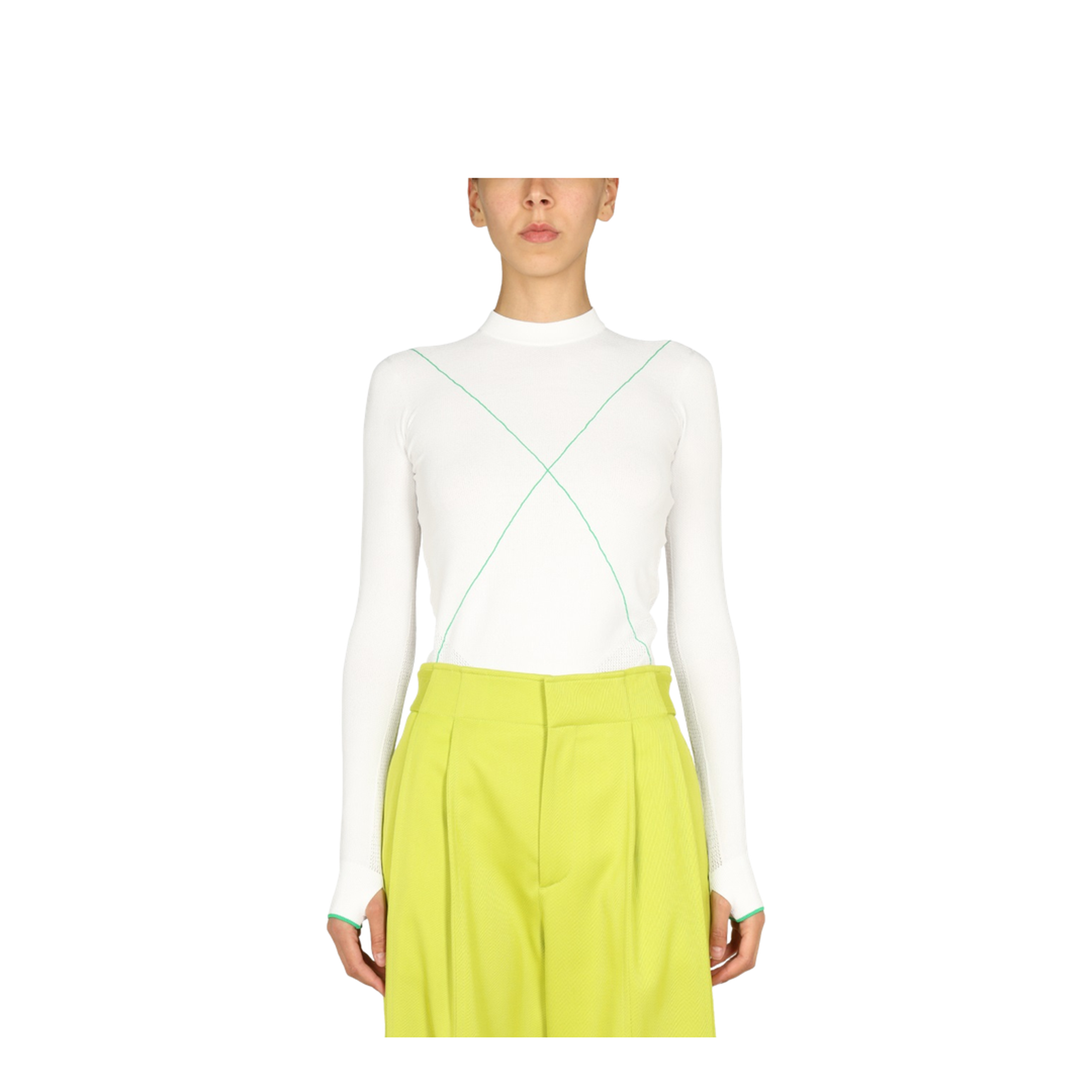 Contrasting Seams Sweater