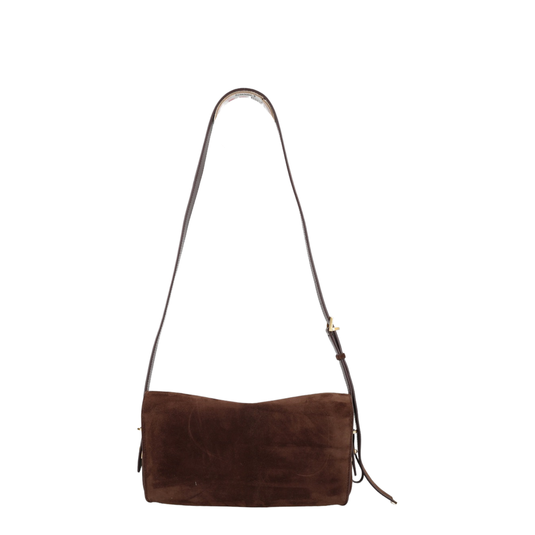 Le 7 Medium Suede Calfskin Shoulder Bag - Moka/Ruby