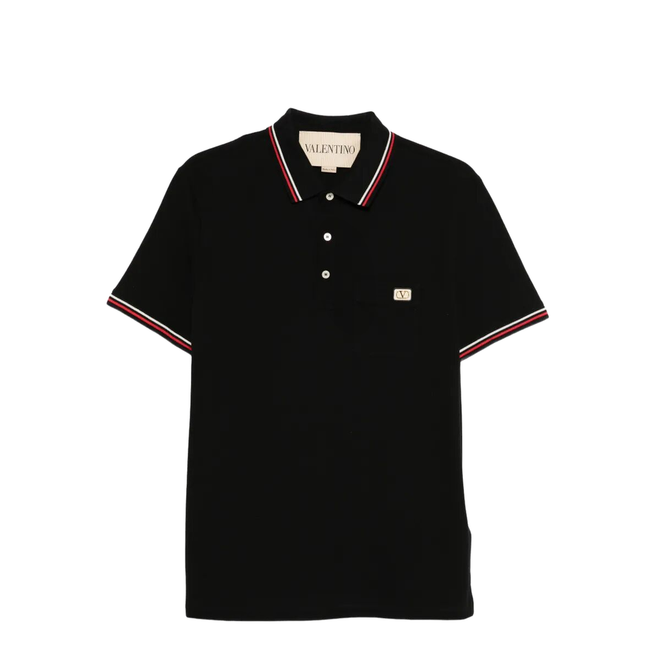MAYFEYR - Valentino - Cotton Piqué Polo Shirt With Vlogo Patch - VMH01KAQJ