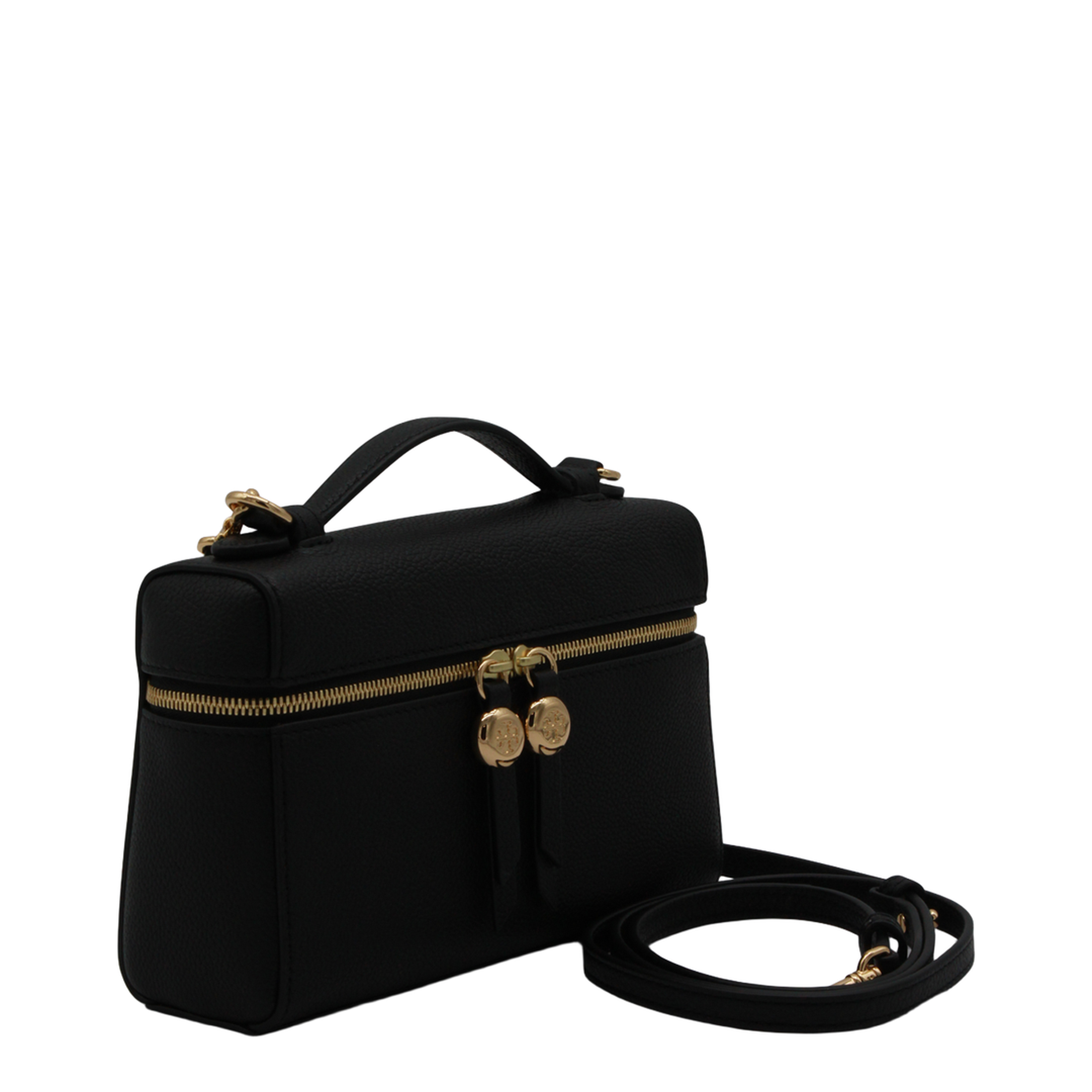 Romy Slim Top Handle Bag - Black