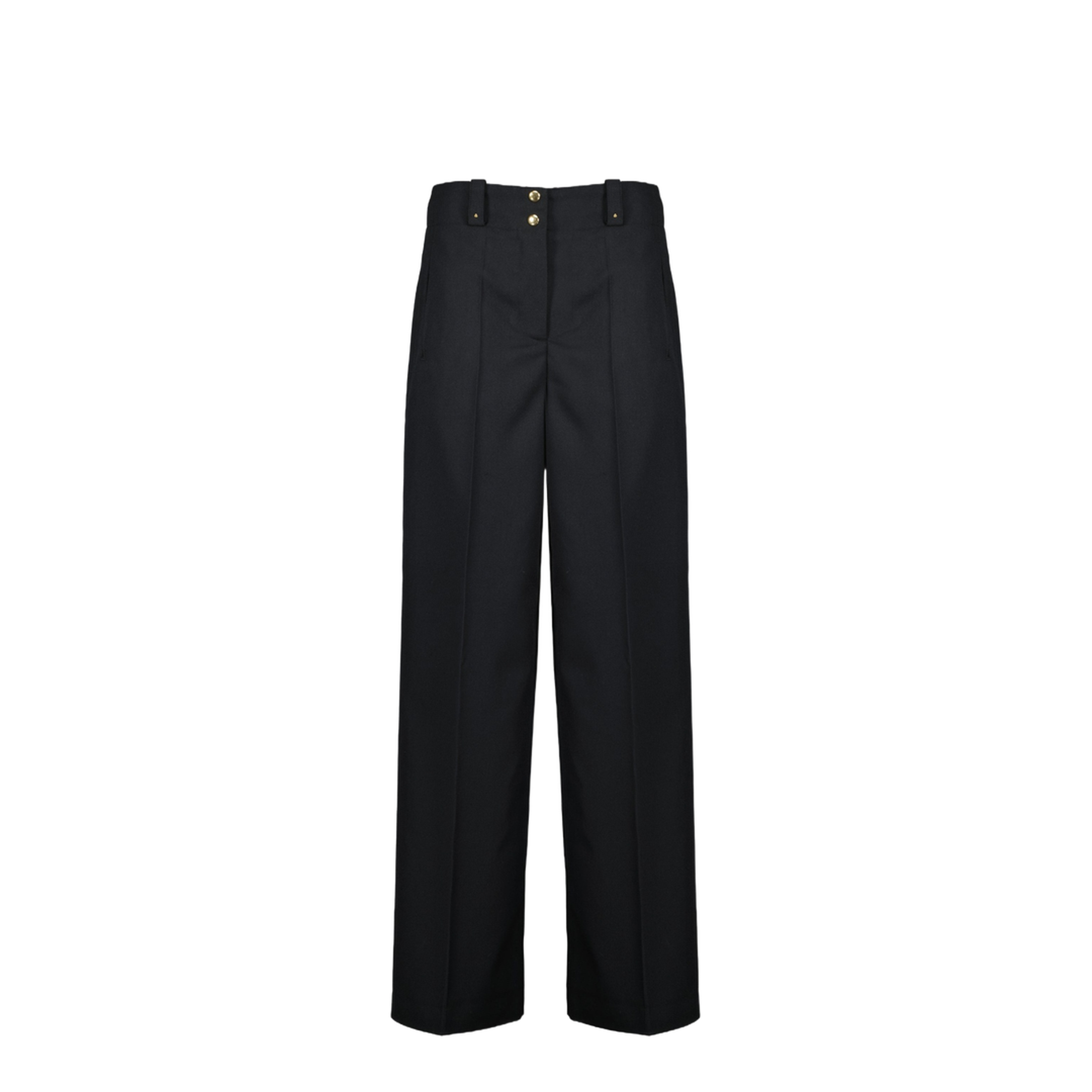 Black Polyester Blend Palazzo Pant