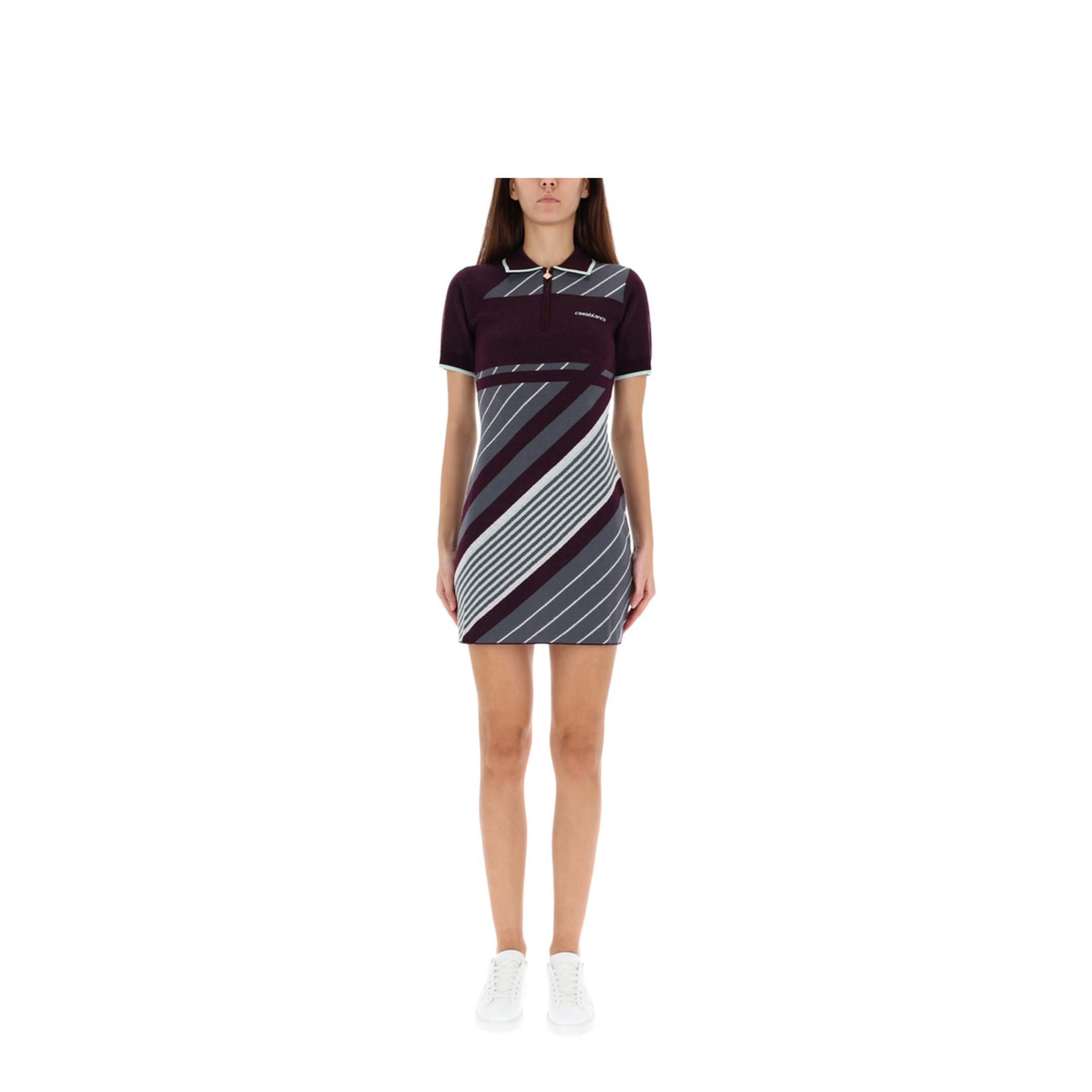 Diagonal Tennis Polo Dress
