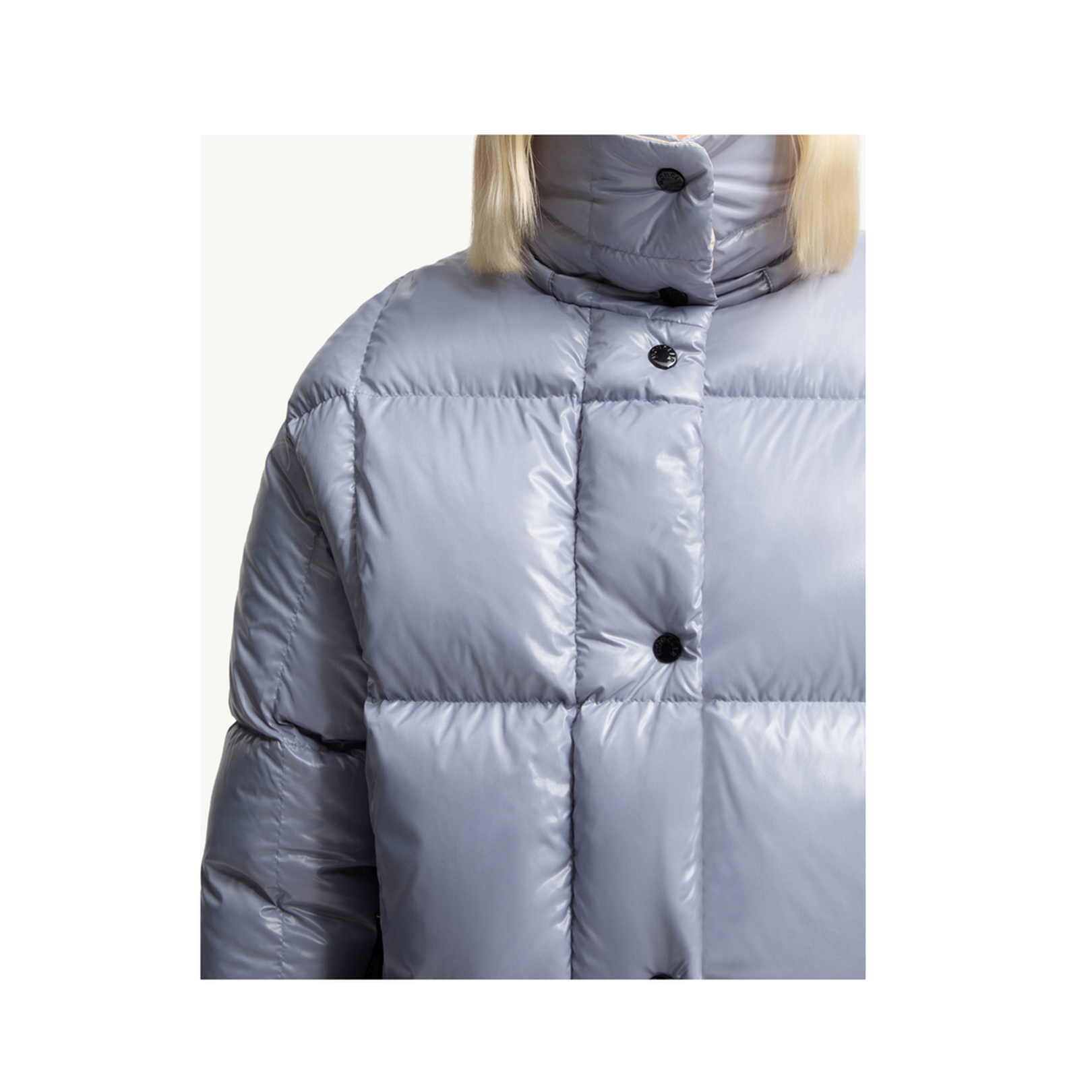 Light Blue Parana Hooded Short Down Jacket
