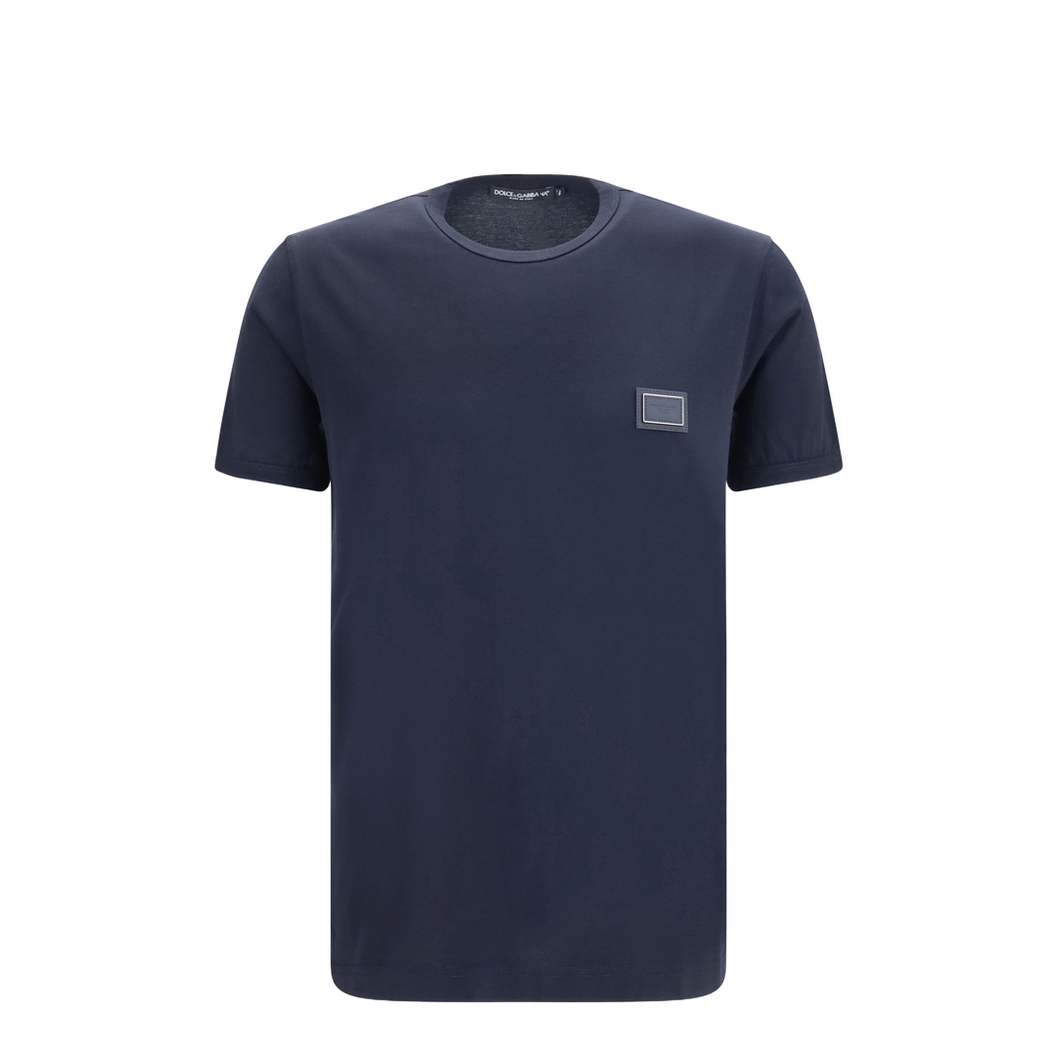 MAYFEYR - Dolce & Gabbana - Cotton T-Shirt With Logo Plaque - G8PV1TG7Q1Q