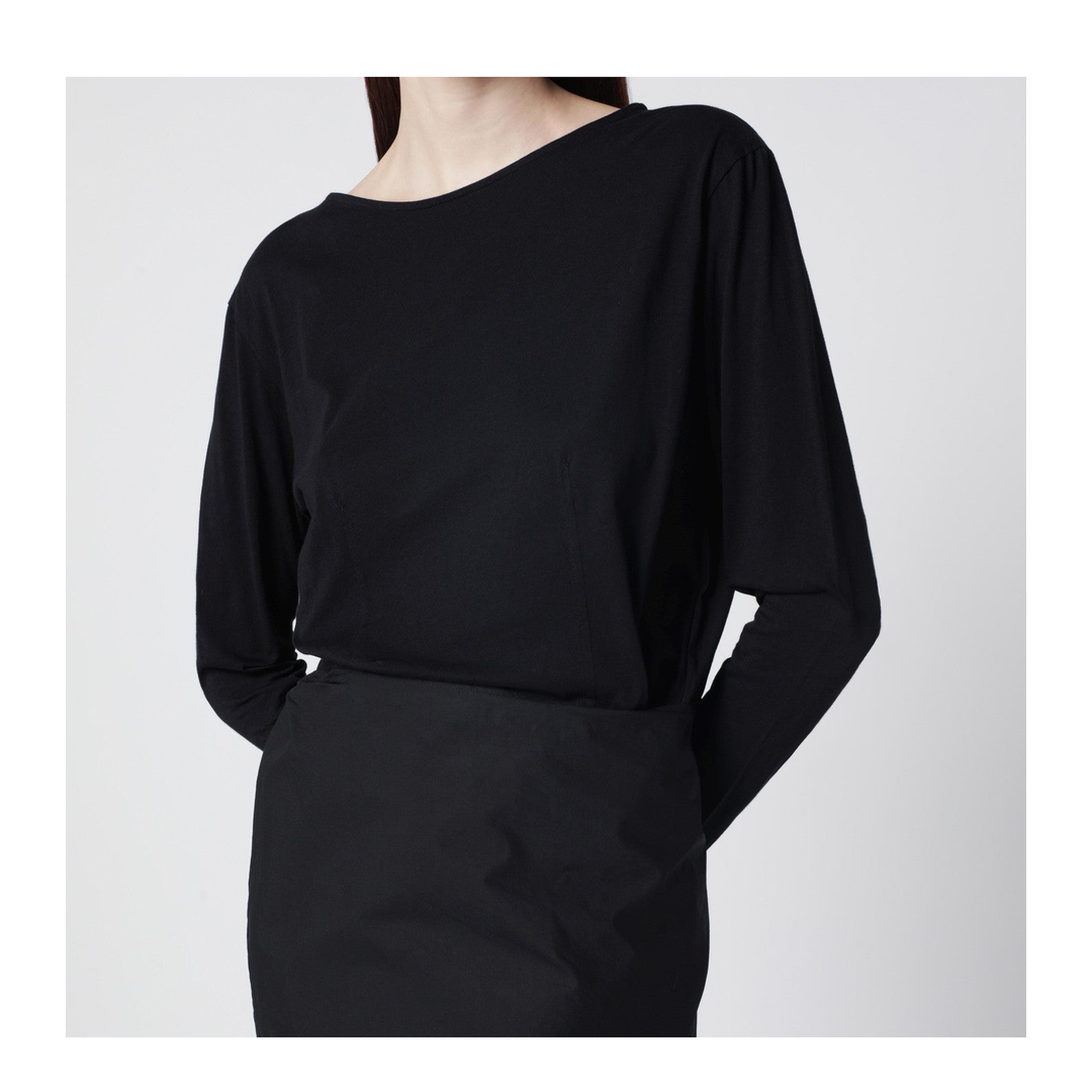 Twisted Jersey Dress in Void Black Clean