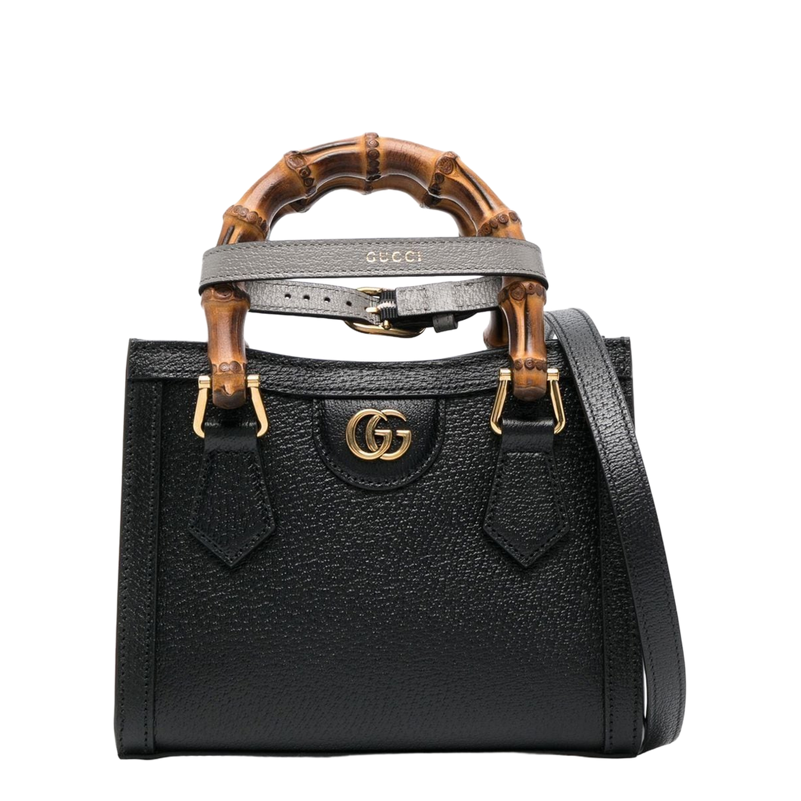 Diana Small Leather Tote Bag - Black