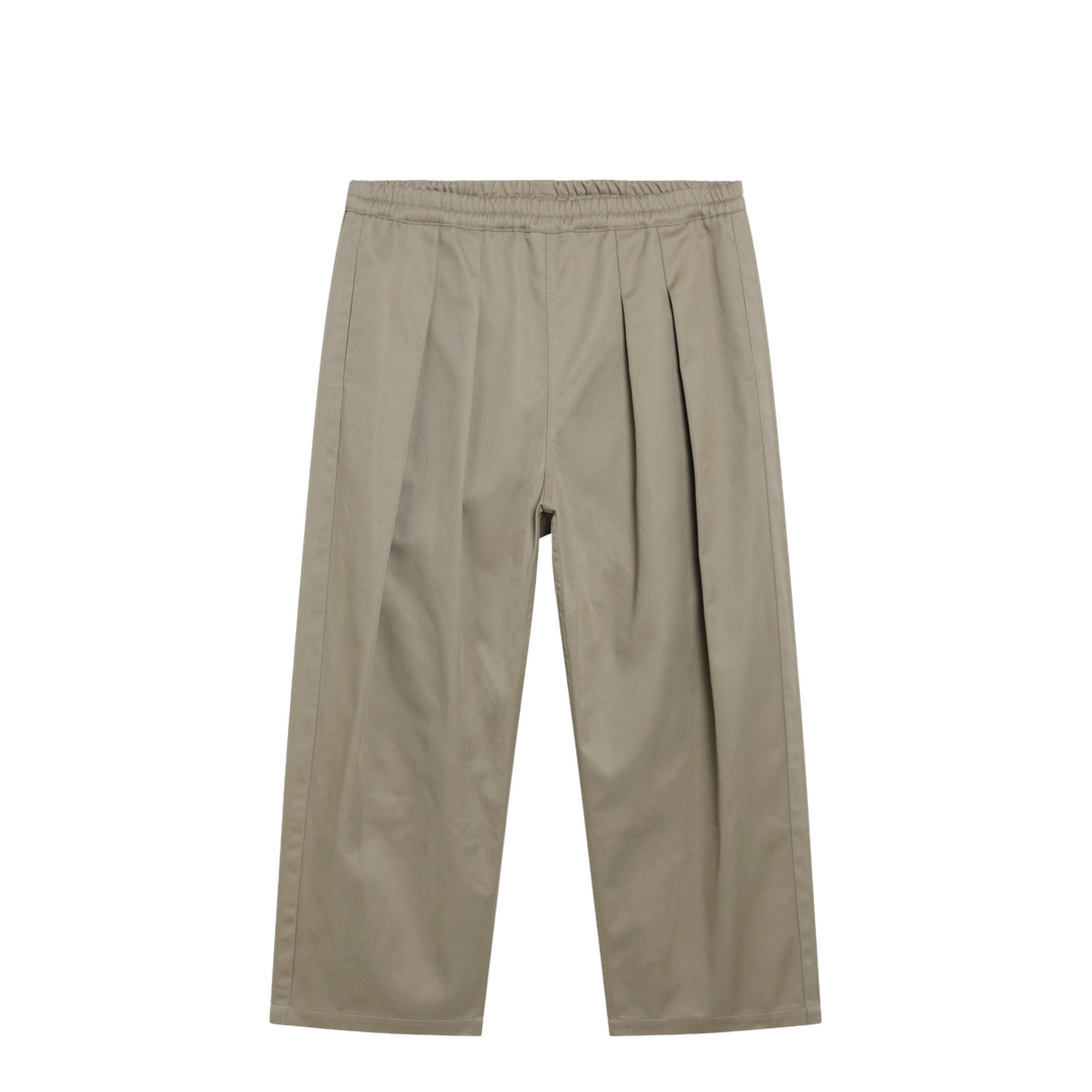 Low-crotch cotton gabardine trousers in beige