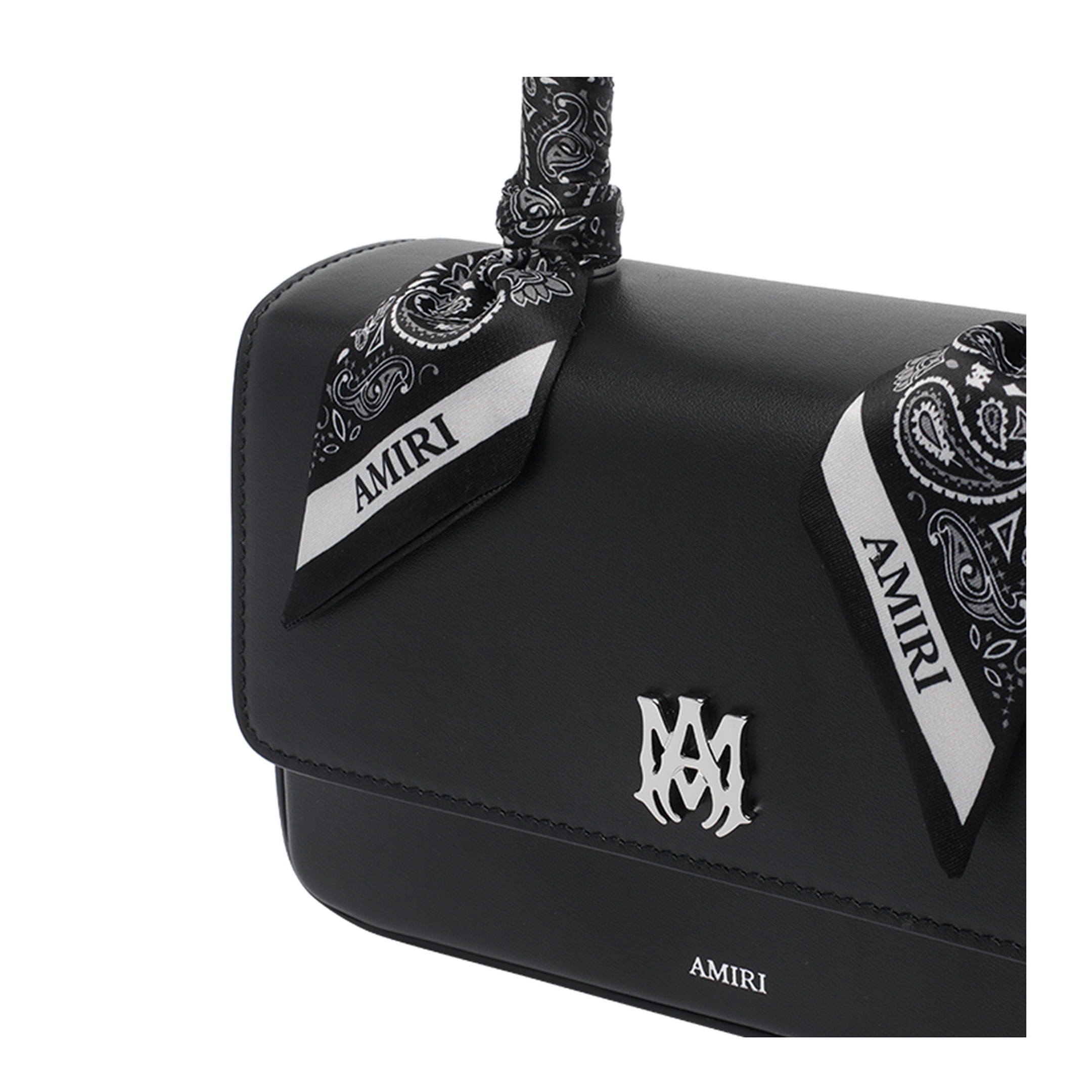 MA Micro Long Leather Handbag - Black