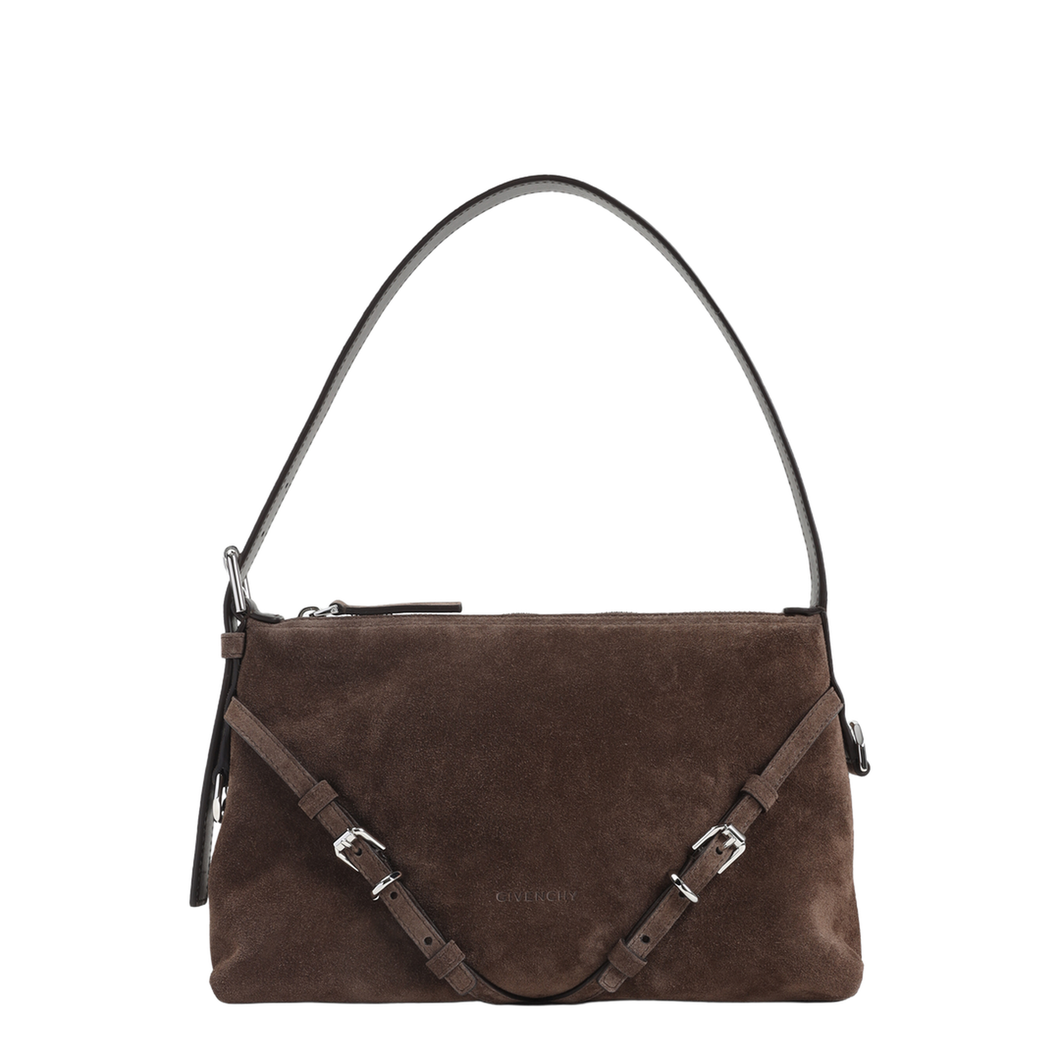 Mini Voyou Shoulder Bag Suede Brown