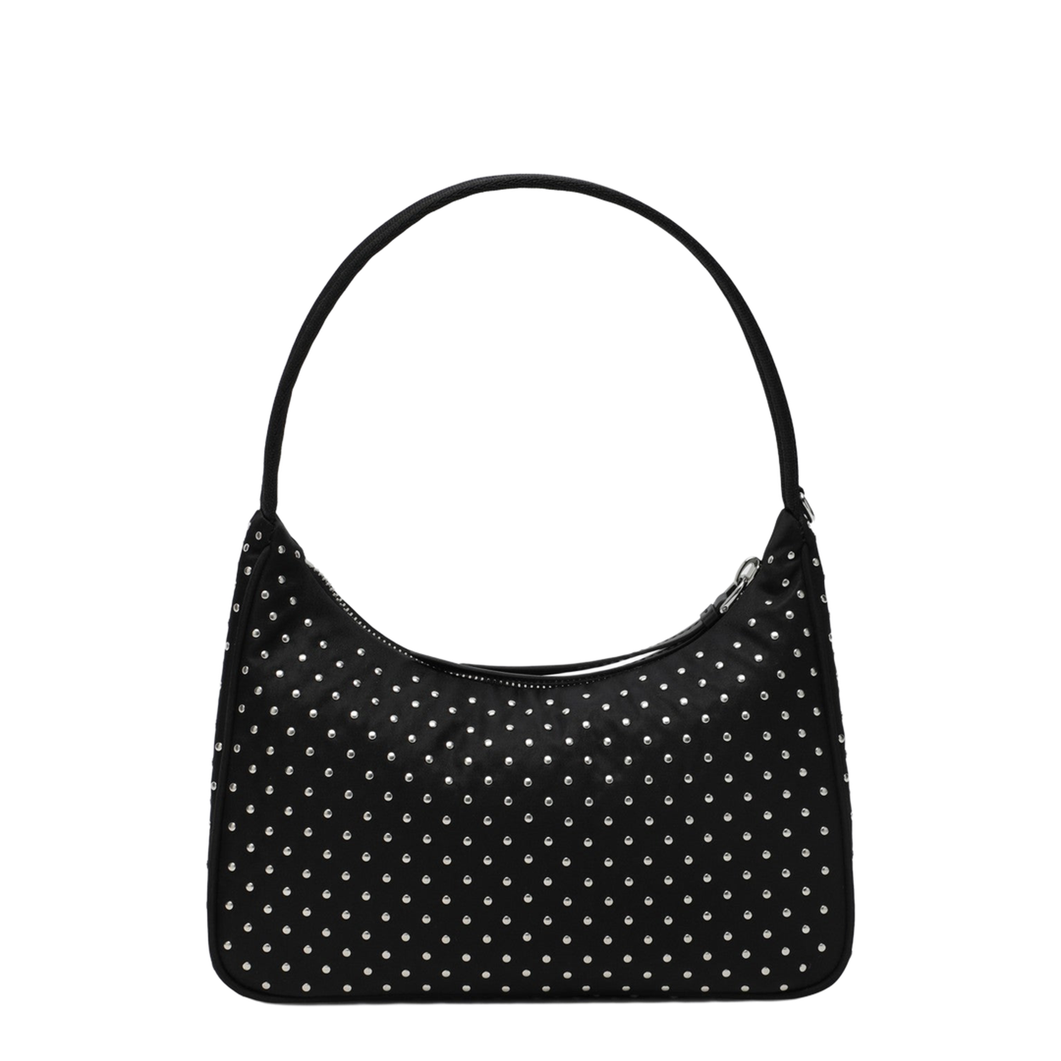 Black Re-Edition Handbag with Studs