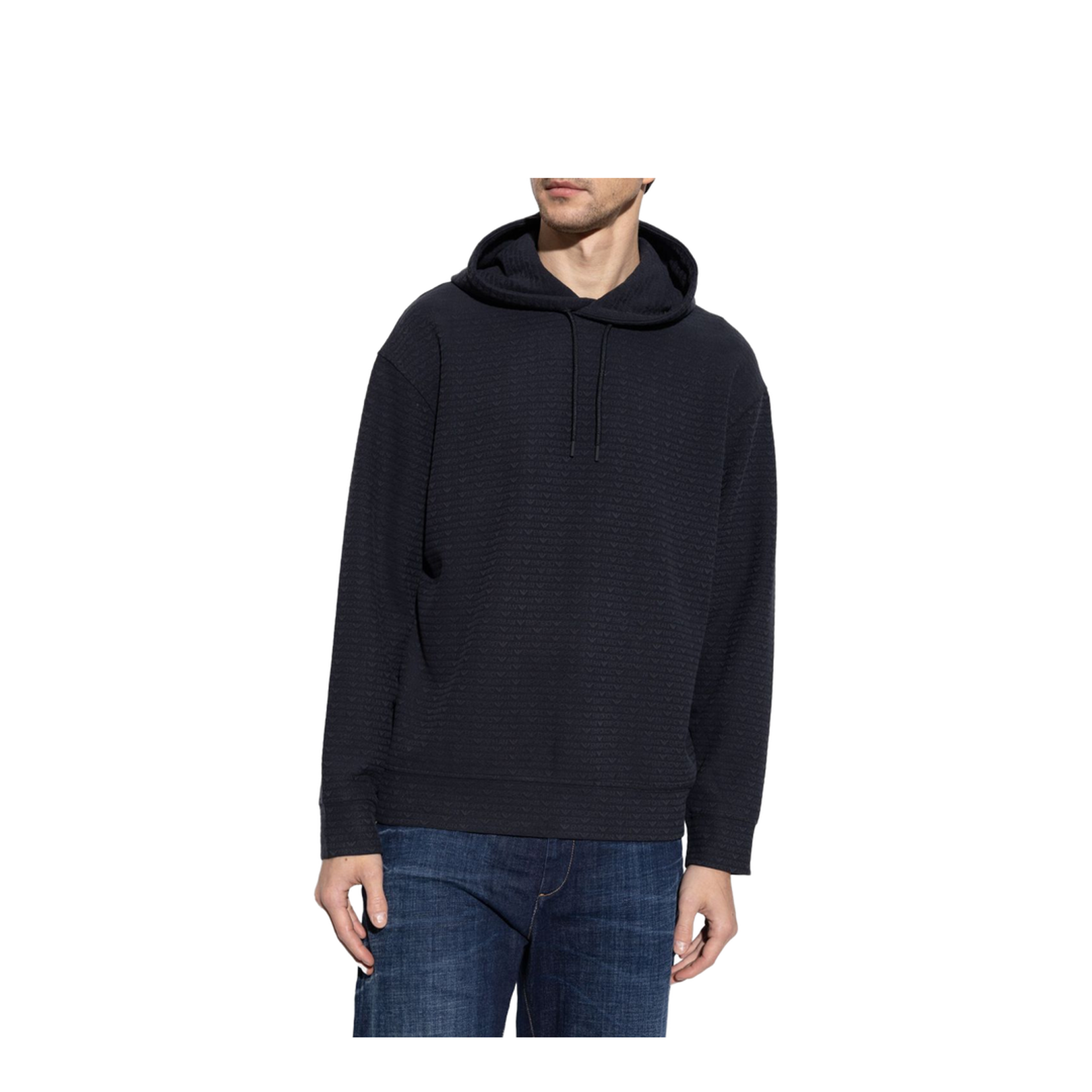 Hooded Sweatshirt with All-Over Lettering