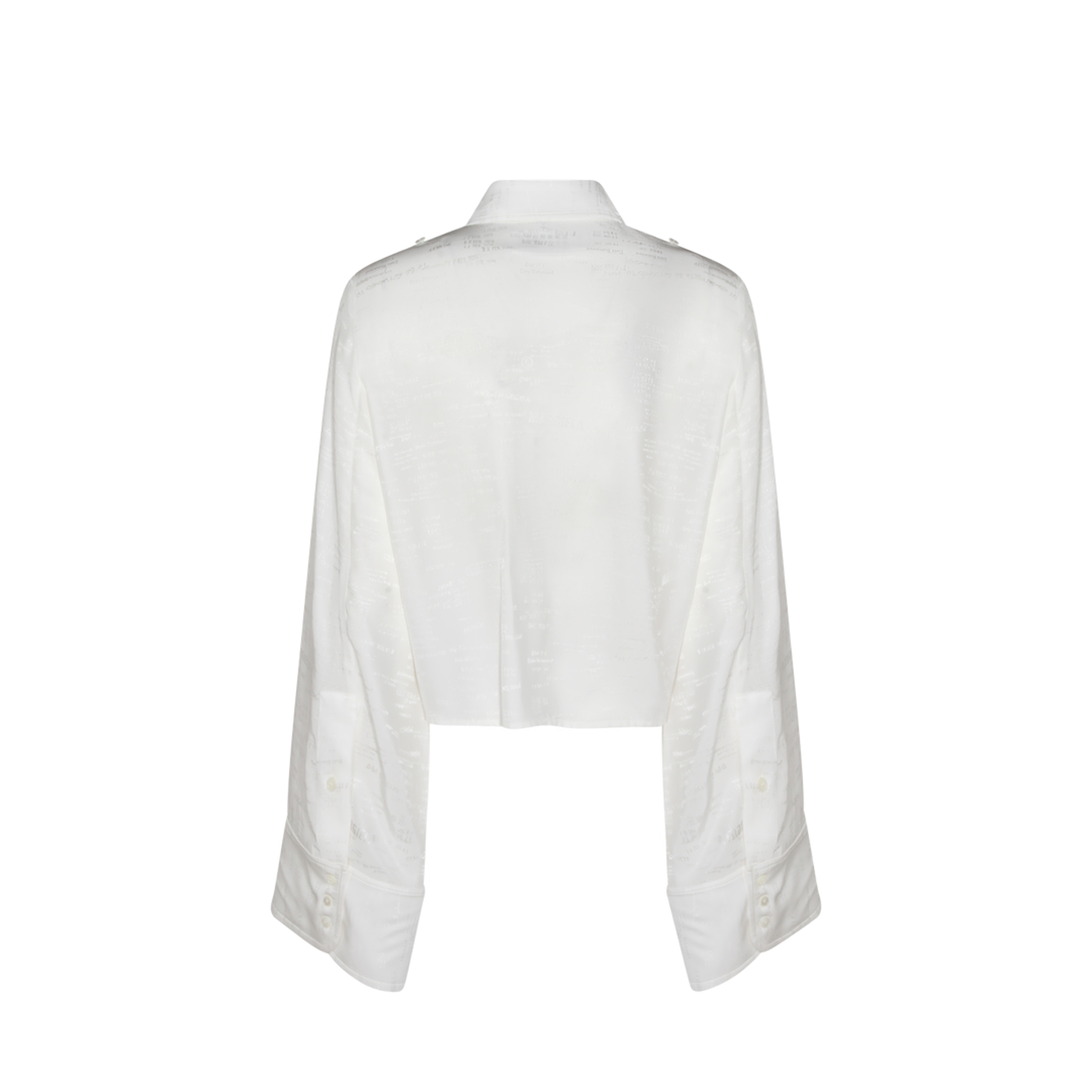 White Shirt with All-Over Logo Graphic