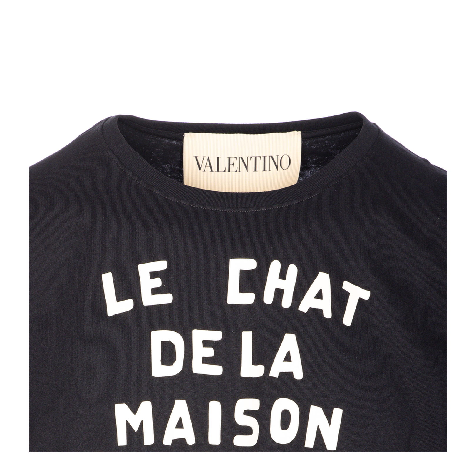 Cotton Crew-Neck T-Shirt In Black