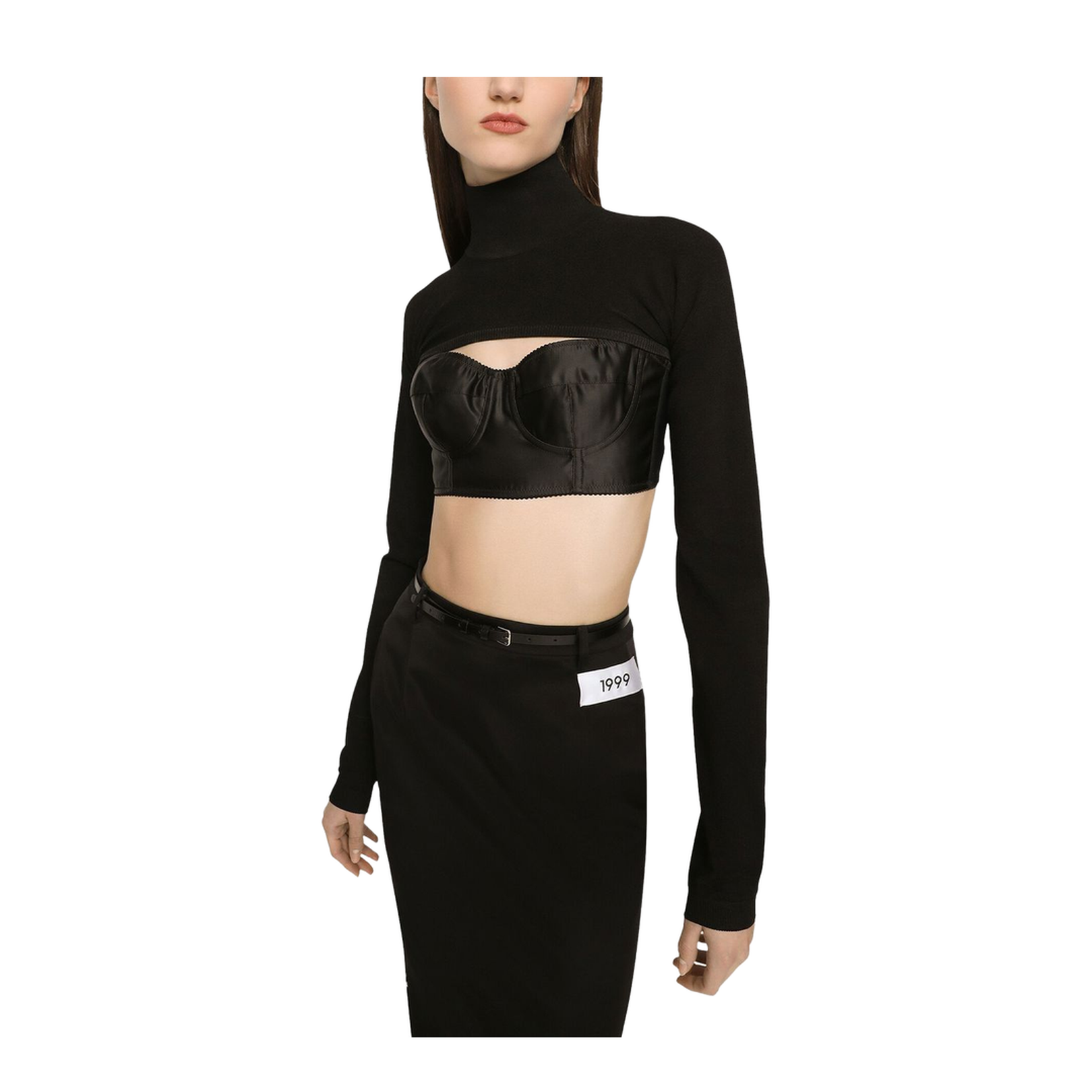 Cropped High-Neck Top