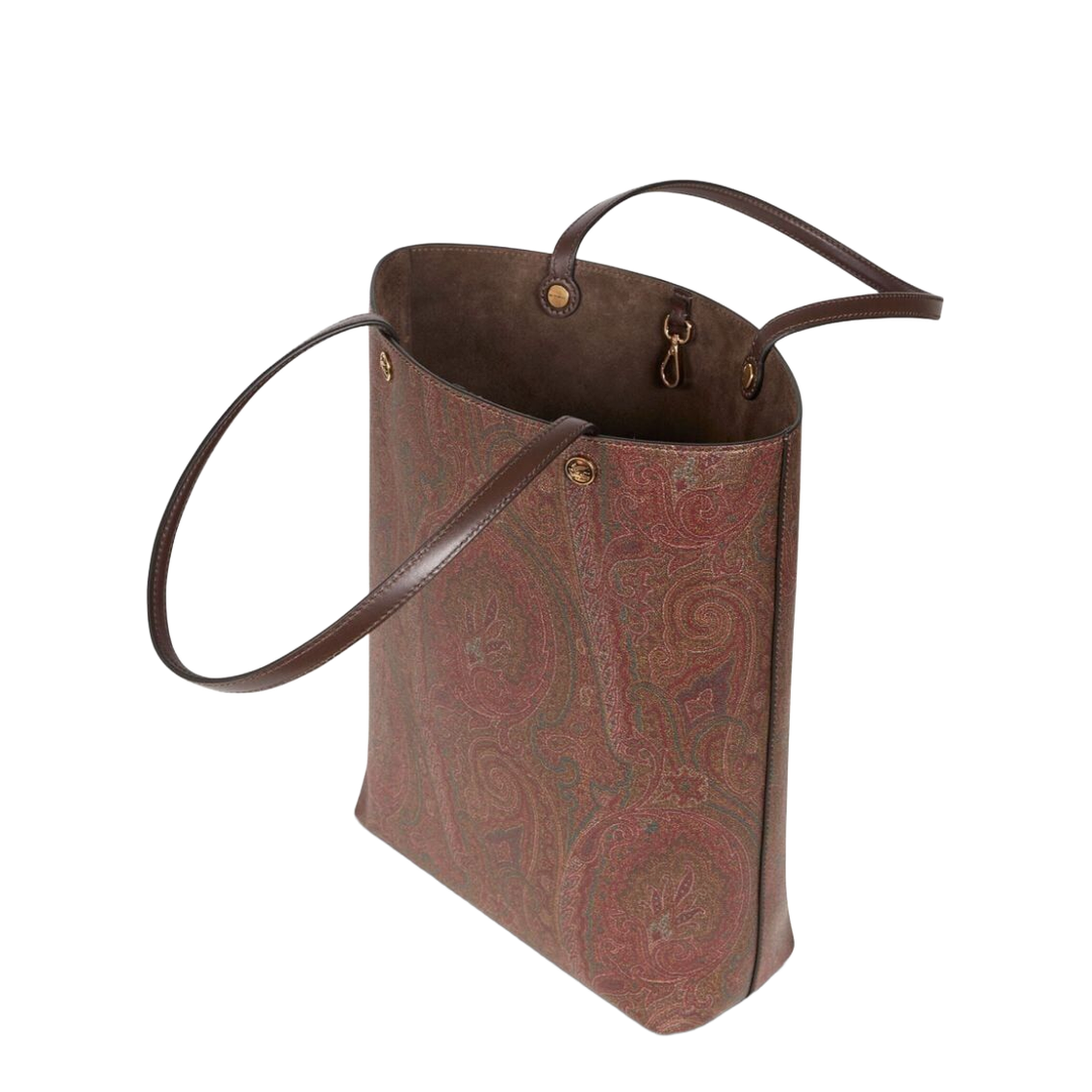 Paisley Print Open Top Tote Bag