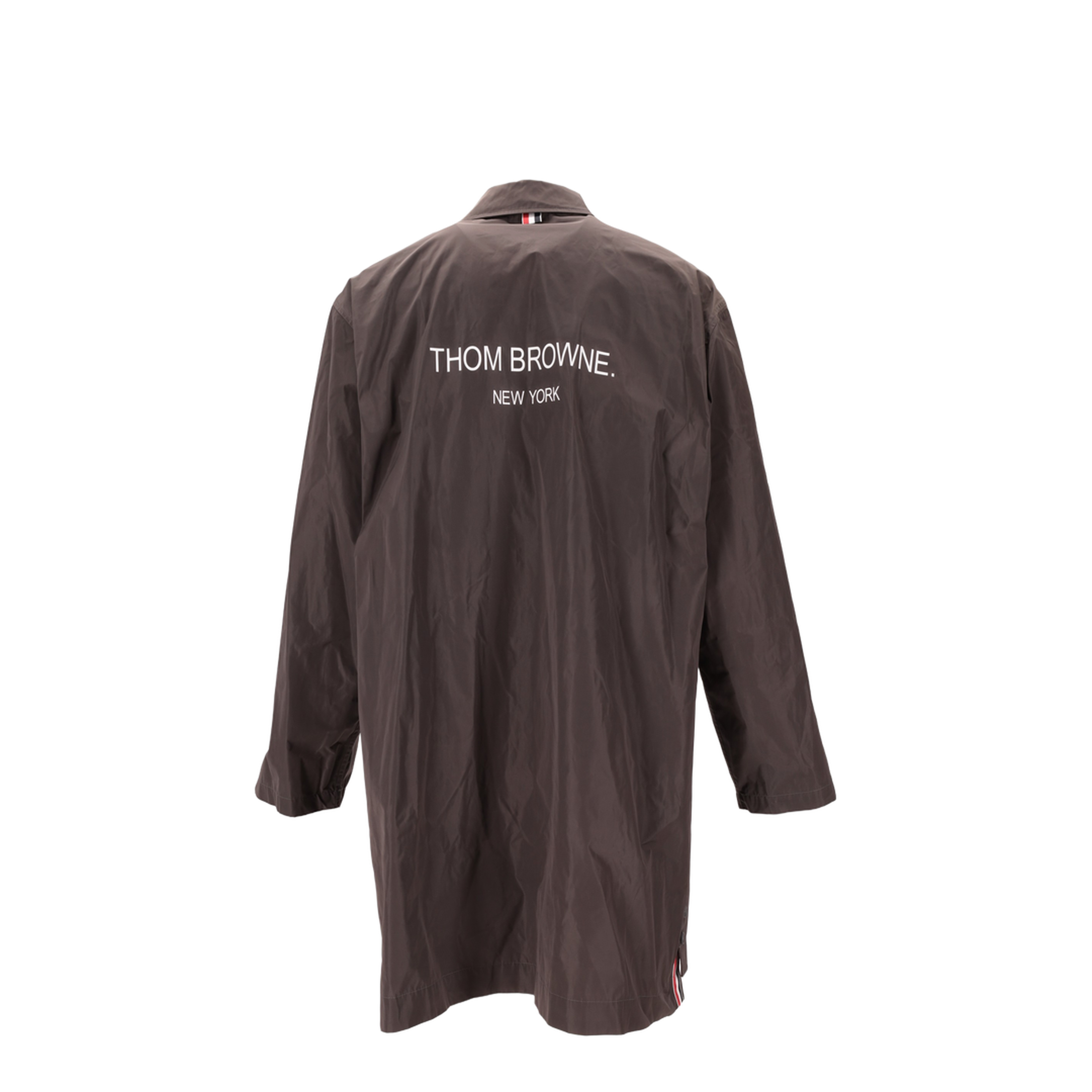 MAYFEYR - Thom Browne - Logo-Print Single-Breasted Coat - MOT099PF0967025