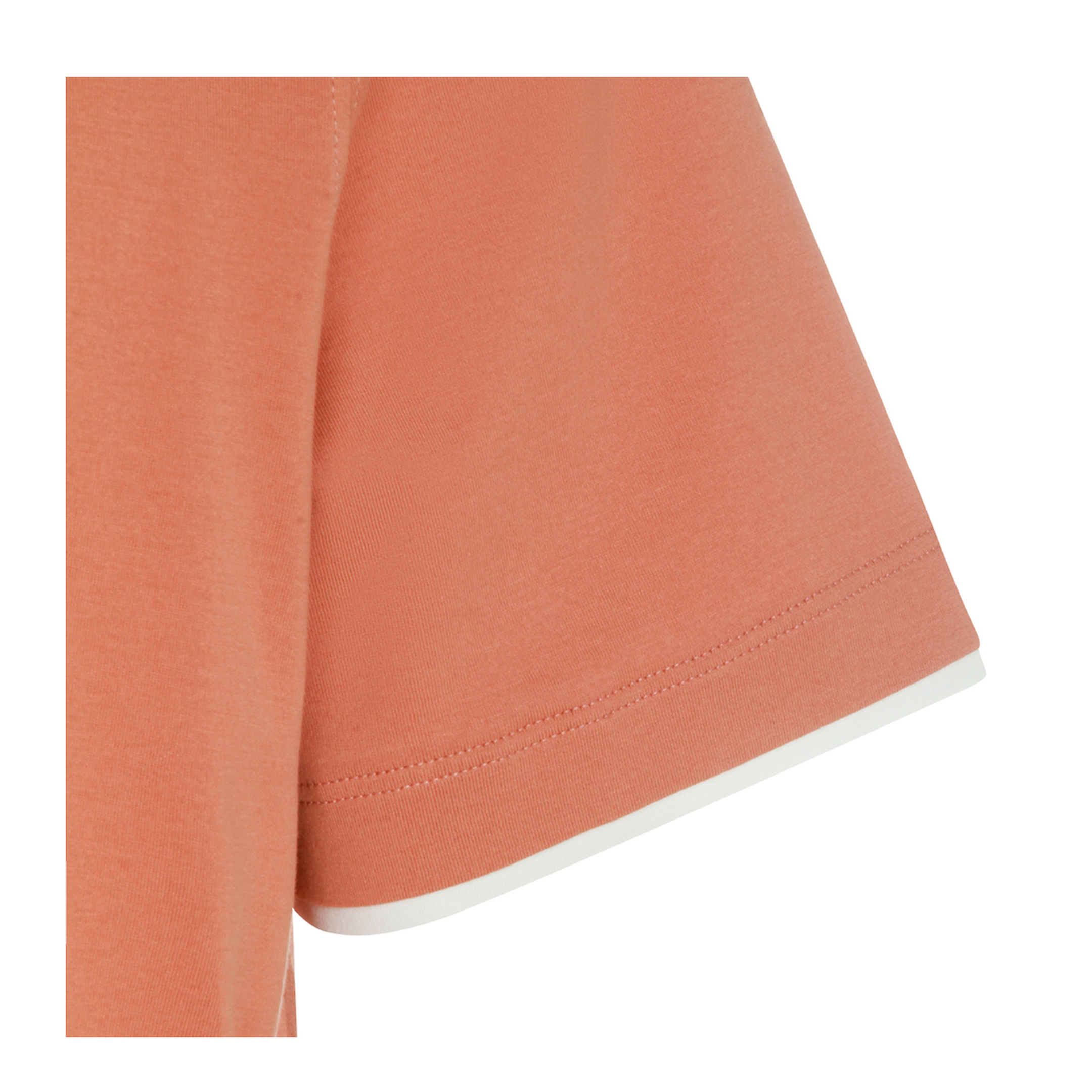 Faux Layering Crewneck T-Shirt Orange