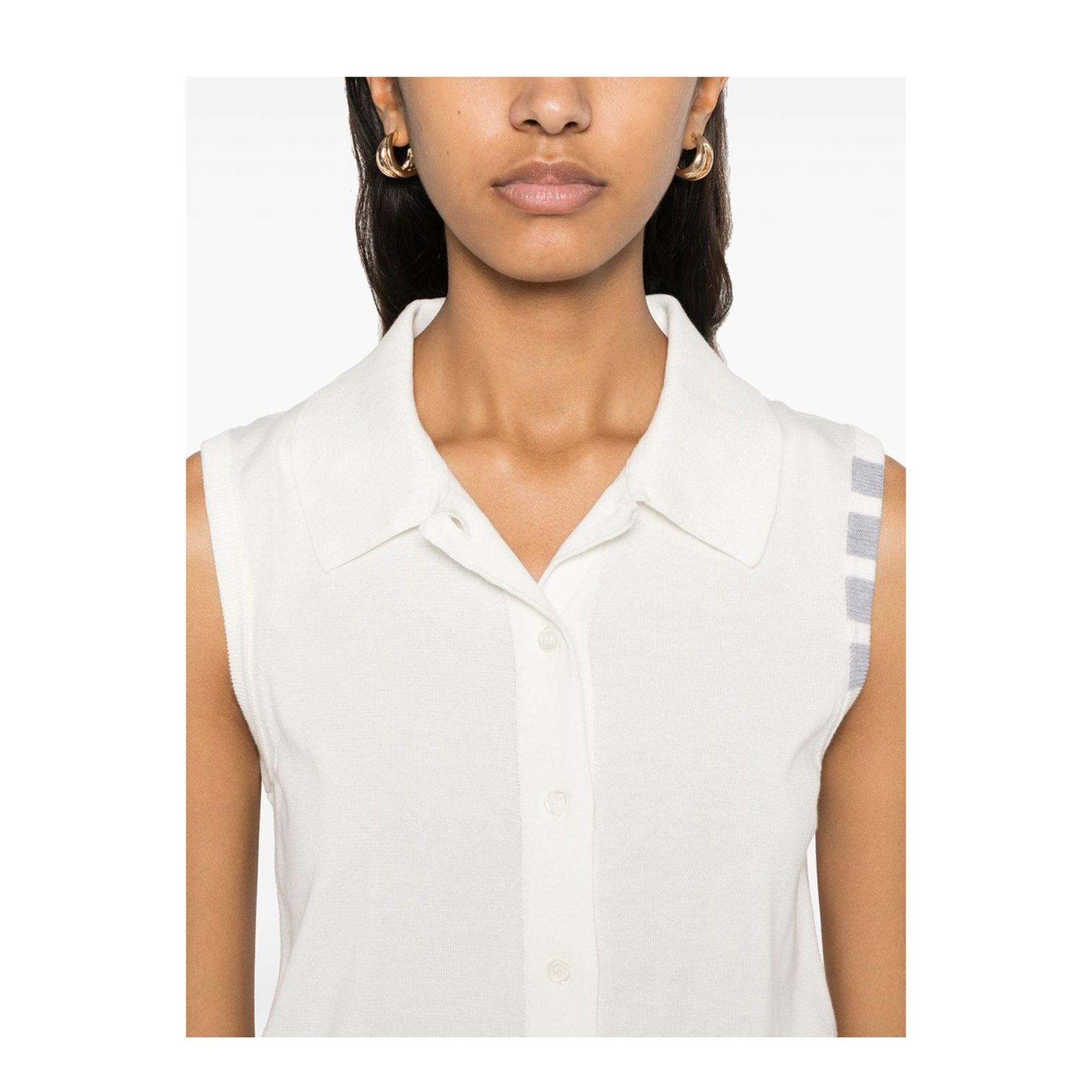 Cotton 4-Bar Cropped Shirt