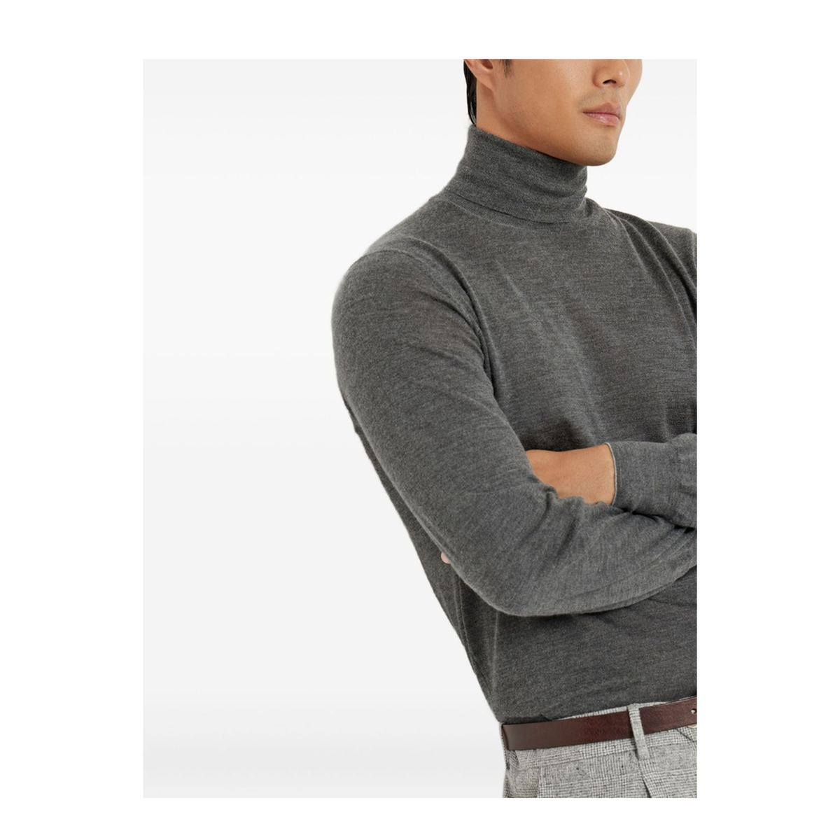 Lightweight Turtleneck Cashmere and Silk Sweater