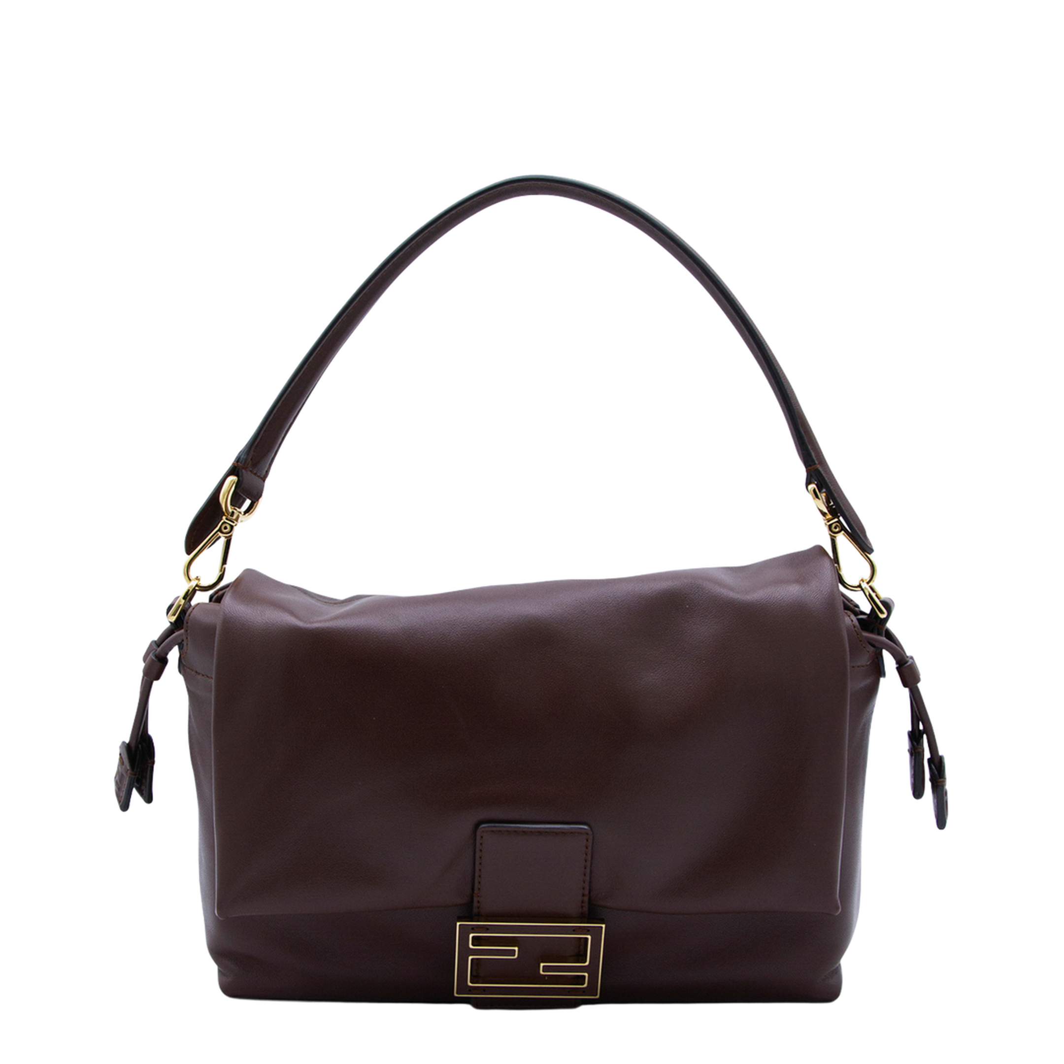 Mamma Baguette Medium Leather Shoulder Bag - Brown