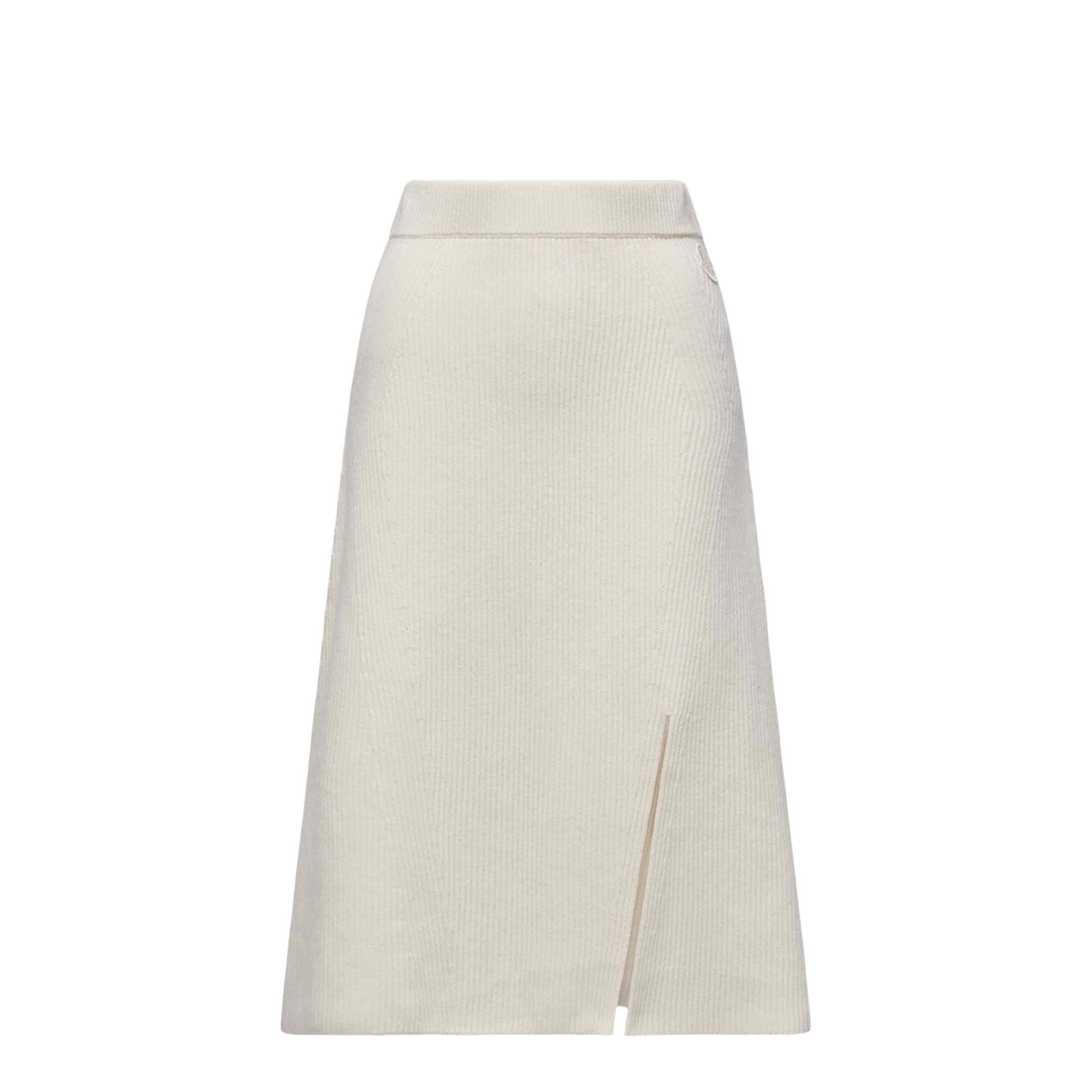 White Wool & Cashmere Midi Skirt