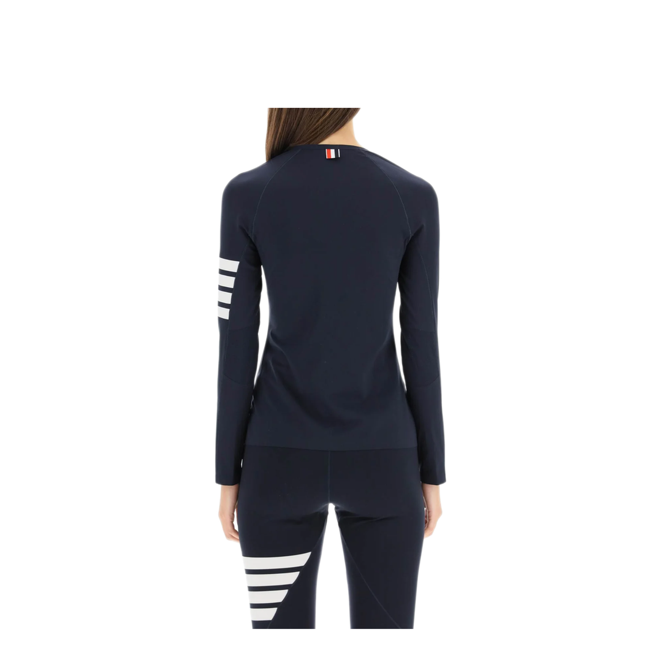 MAYFEYR - Thom Browne - Compression Tee With 4 Bar In Interlock Piece Dye - FJA001A06770461