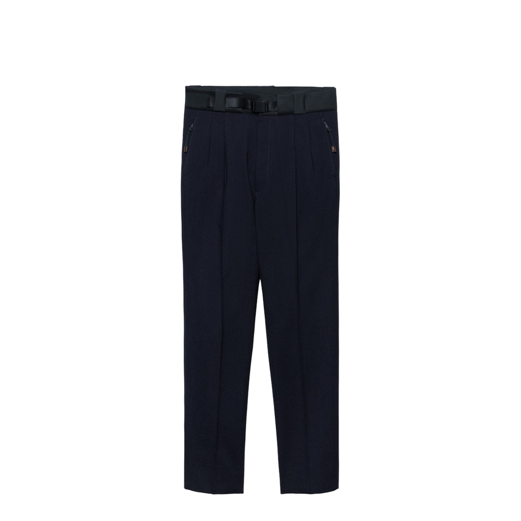 Wool Trousers with Technical Details
