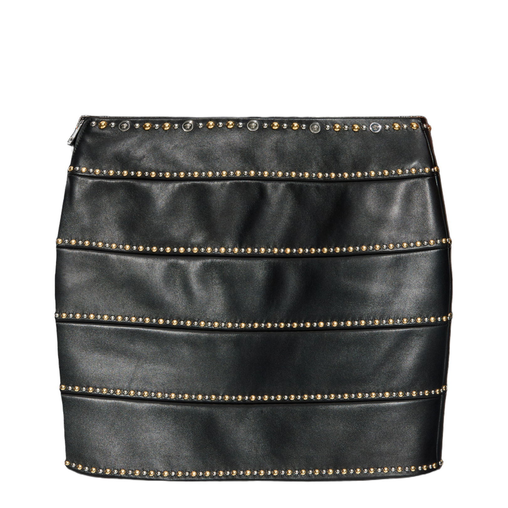 Leather Skirt with Studs
