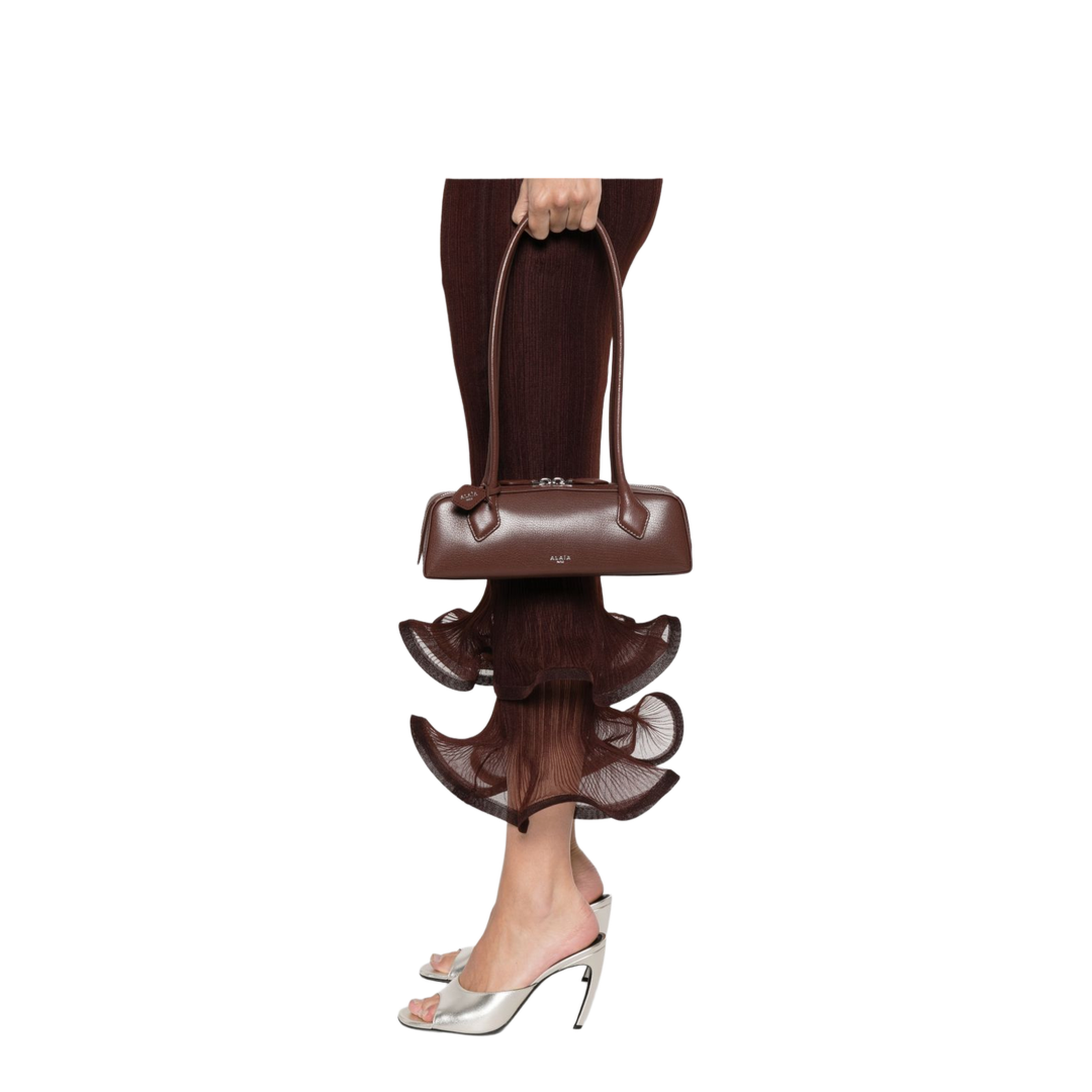 Le Teckel Small Goatskin Shoulder Bag - Brown