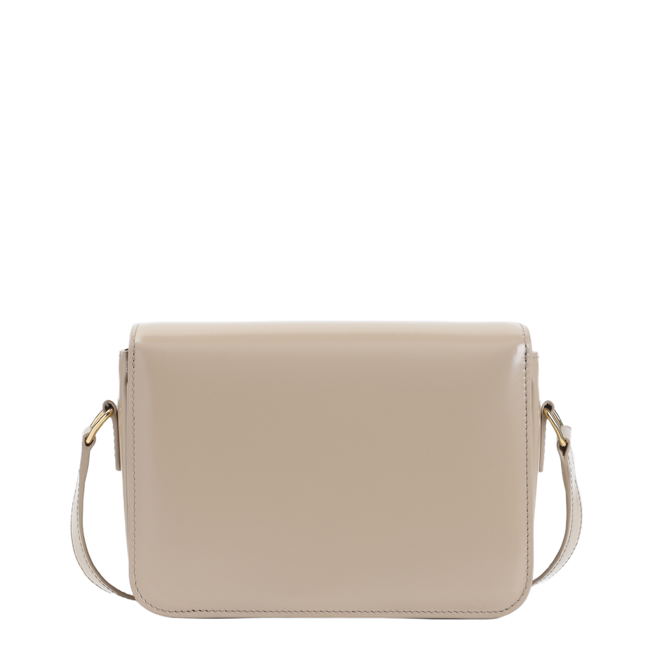 Triomphe Shoulder Bag Leather Beige
