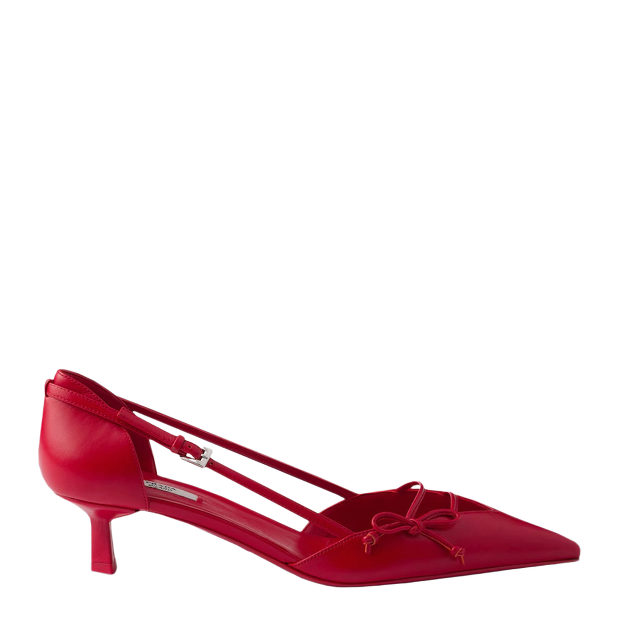 MAYFEYR - Prada - Red Leather Side-Open Pumps - 1I442OB045011F0011