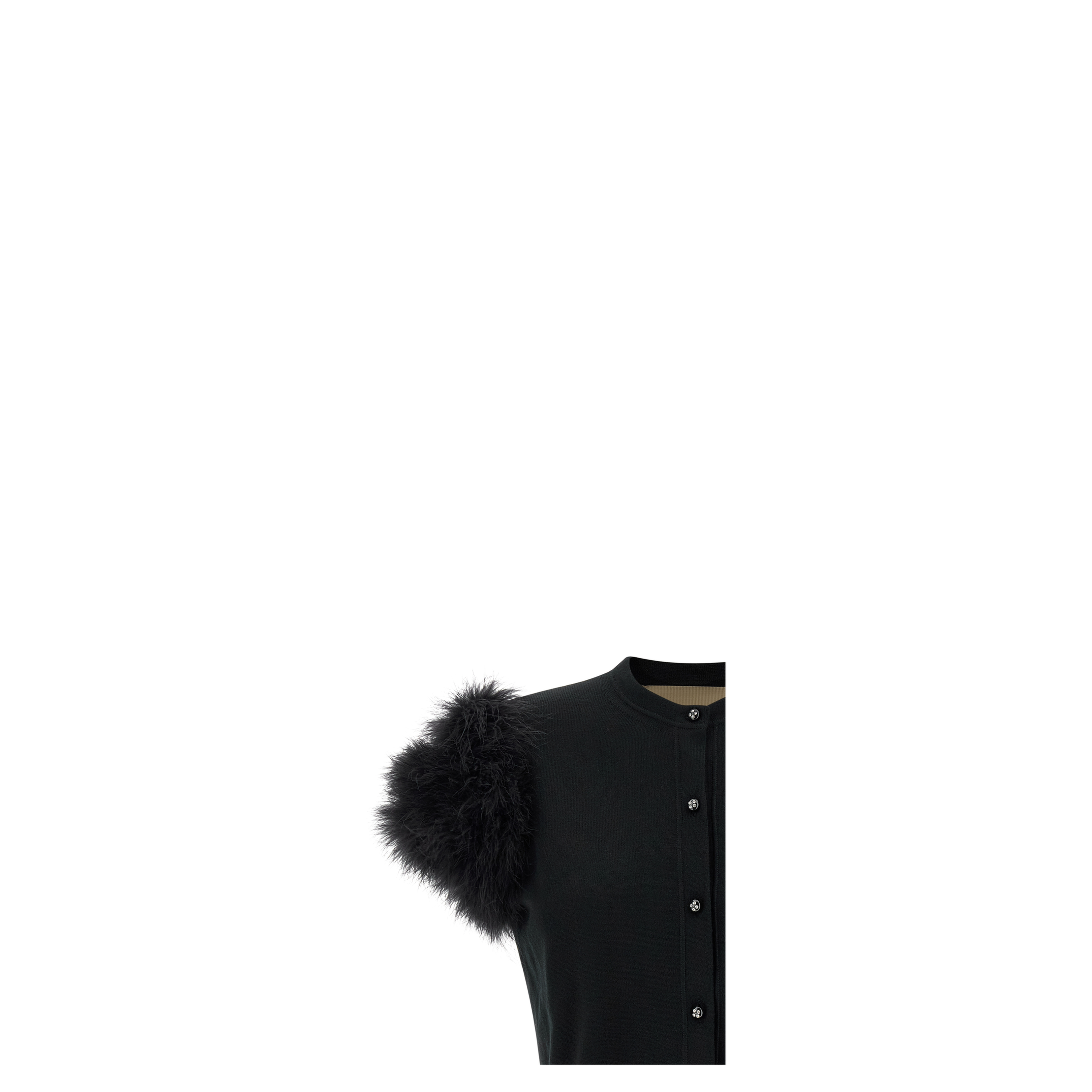 Feathered Knit Cardigan