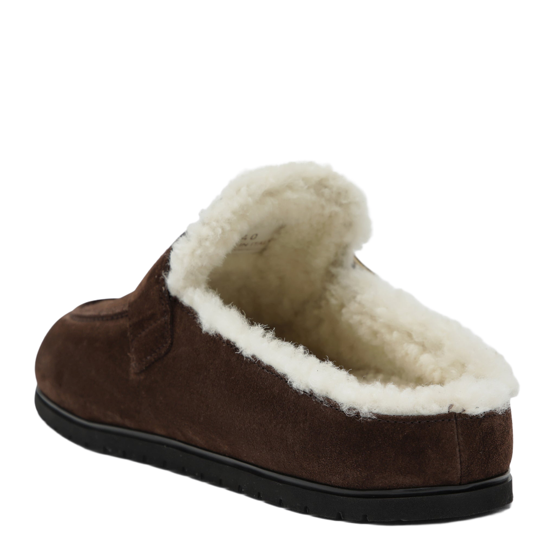 MAYFEYR - Prada - Moro Suede Clogs With Shearling Lining - 1R548OZF10JFTF0003
