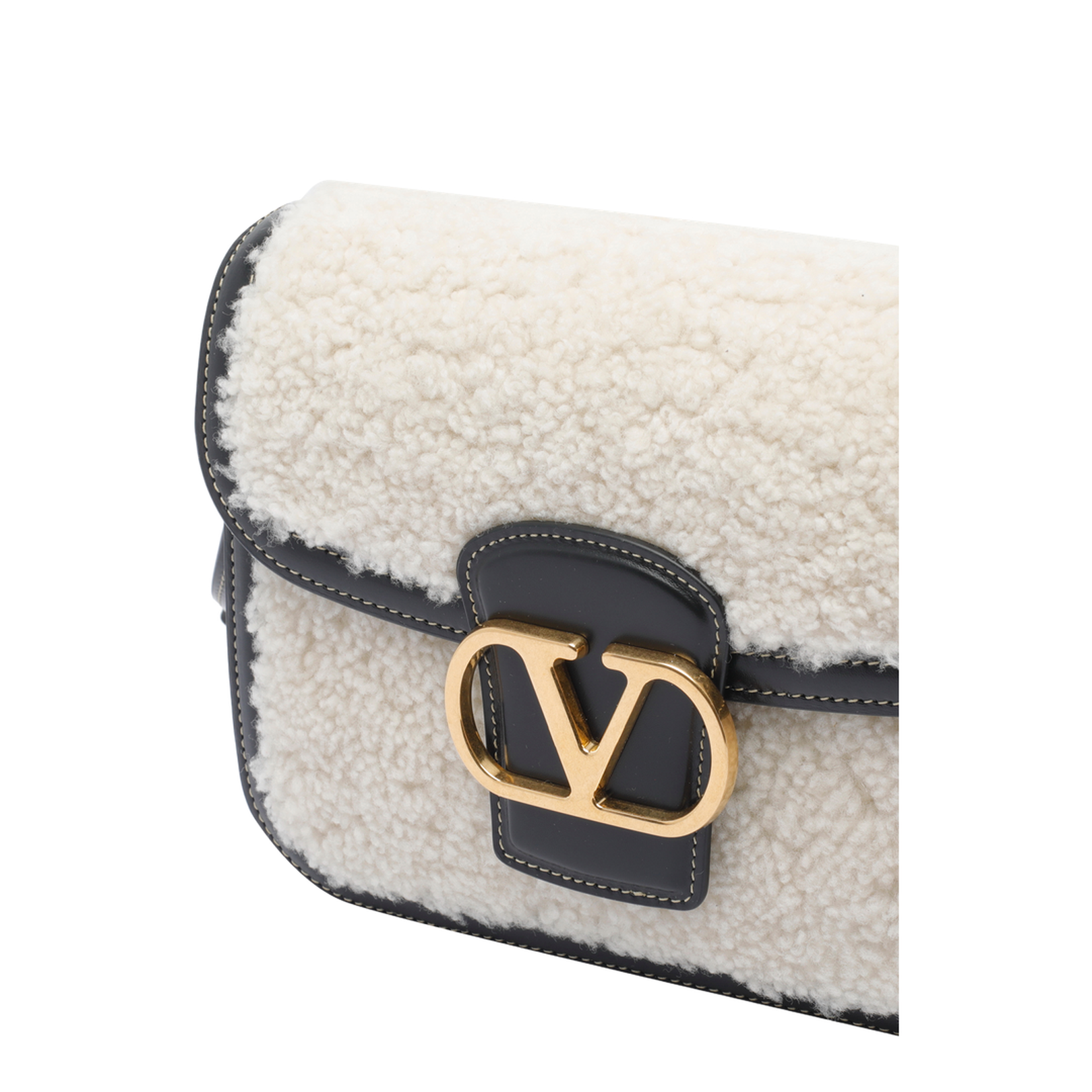 9 To 5 Small Sheraling And Leather Shoulder Bag